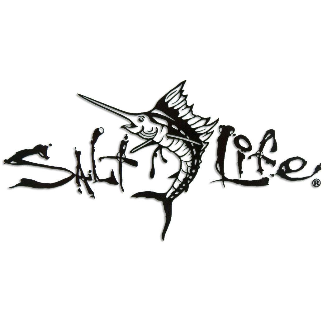 Black 12 Salt Life Signature Marlin Decal. Salt Life