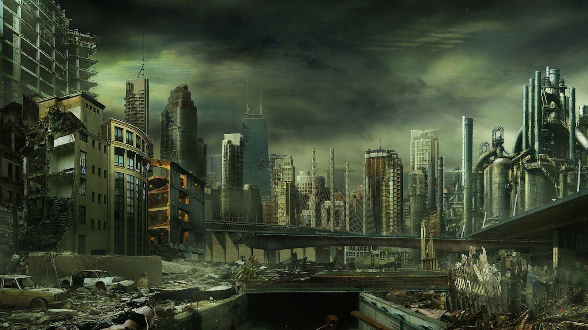 image For > Destroyed City Background HD. Futuristic