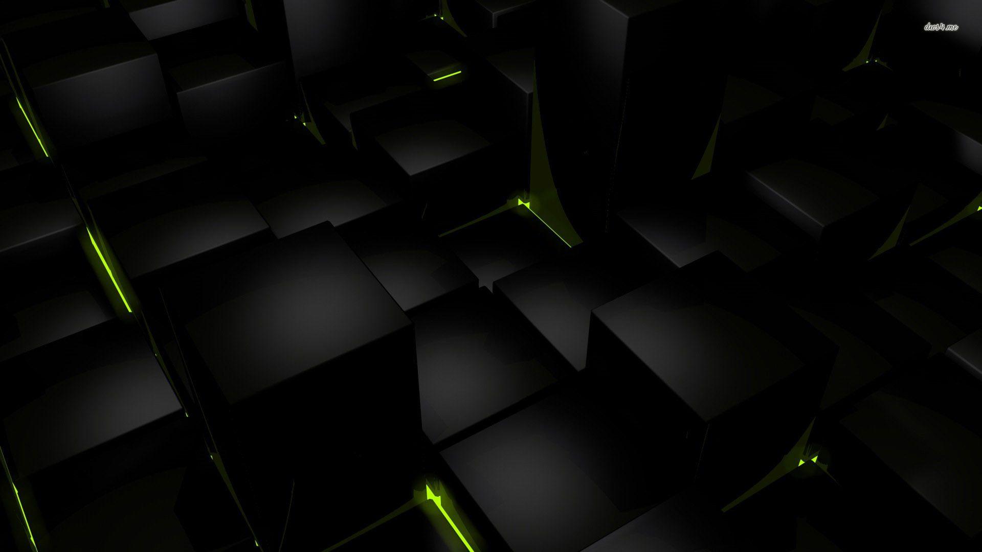 Lime Green And Black Wallpaper