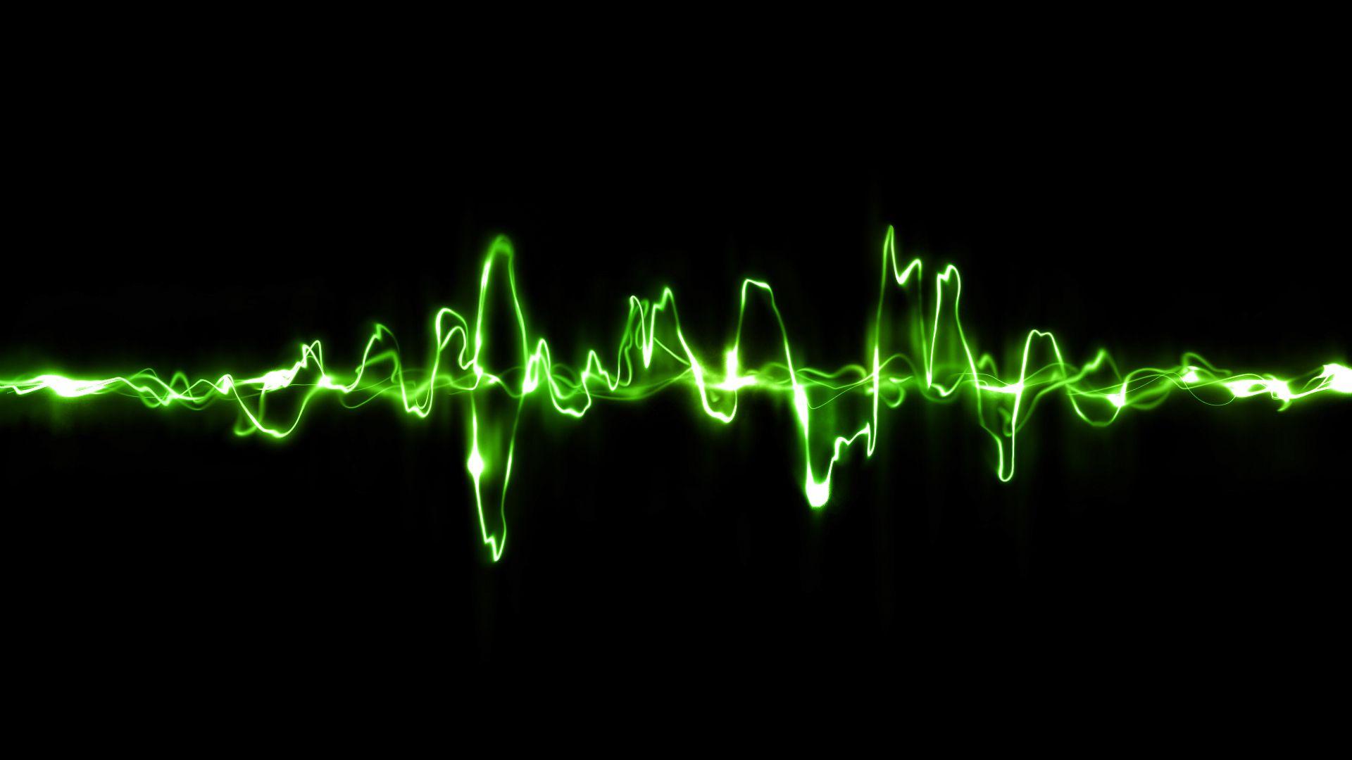 Radio Waves Black And Green Computer Background Wallpaper