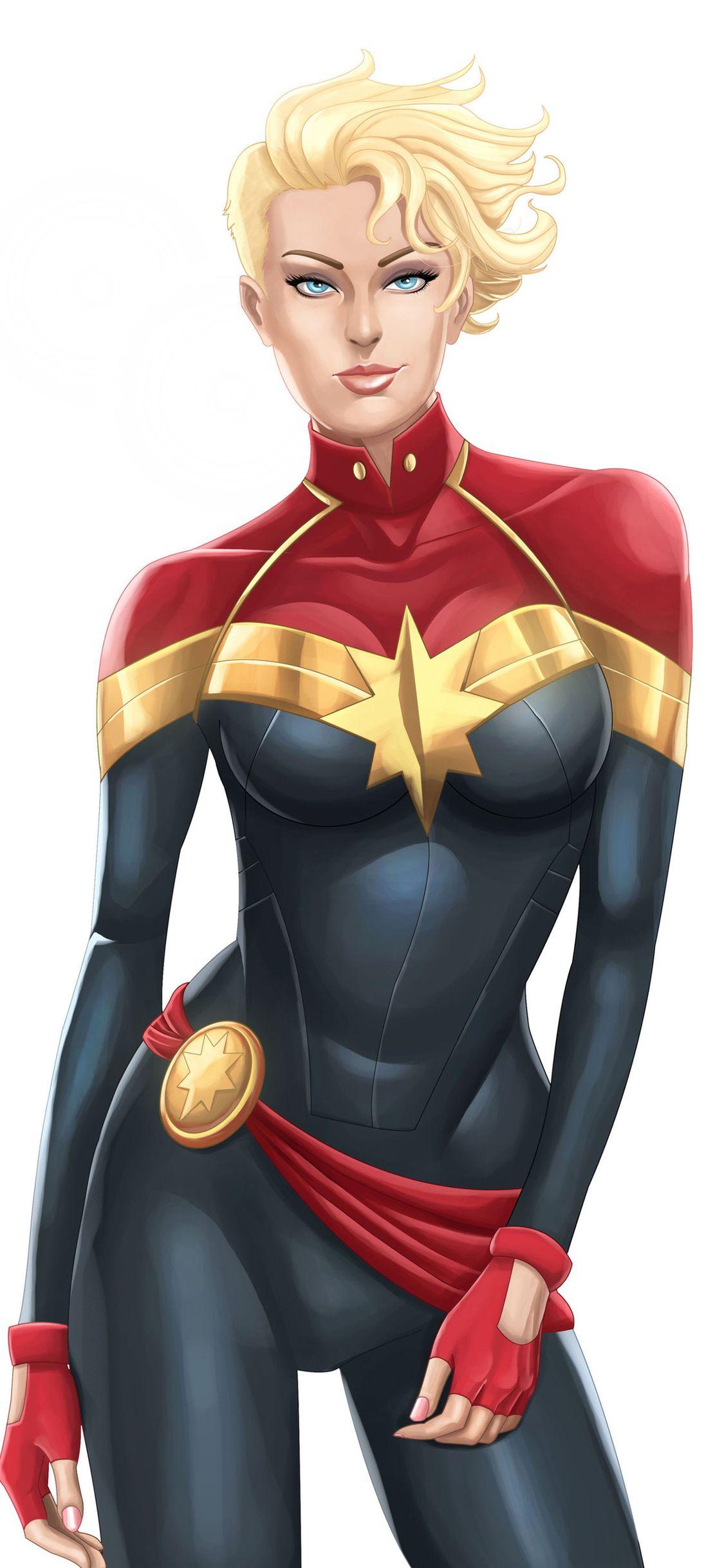 Captain Marvel Artwork iPhone X, iPhone 10 HD 4k Wallpaper
