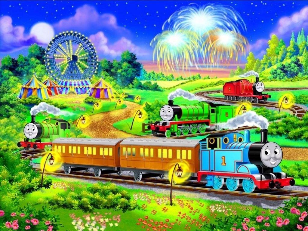 wallpaper for kids. Train wallpaper, Thomas the train birthday party, Thomas the train