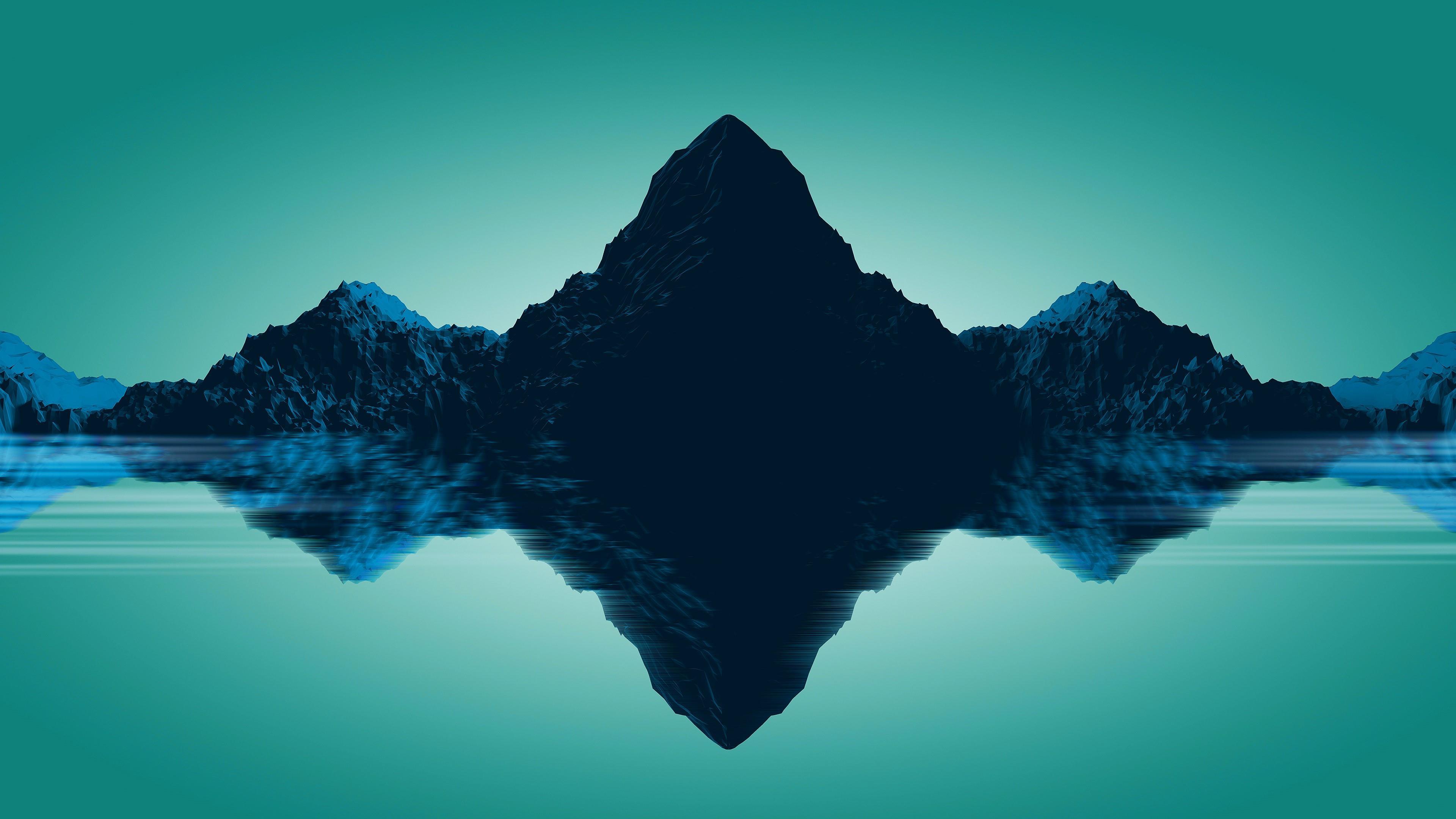 Mountain Reflection Poly Art Wallpaper. Wallpaper Studio 10