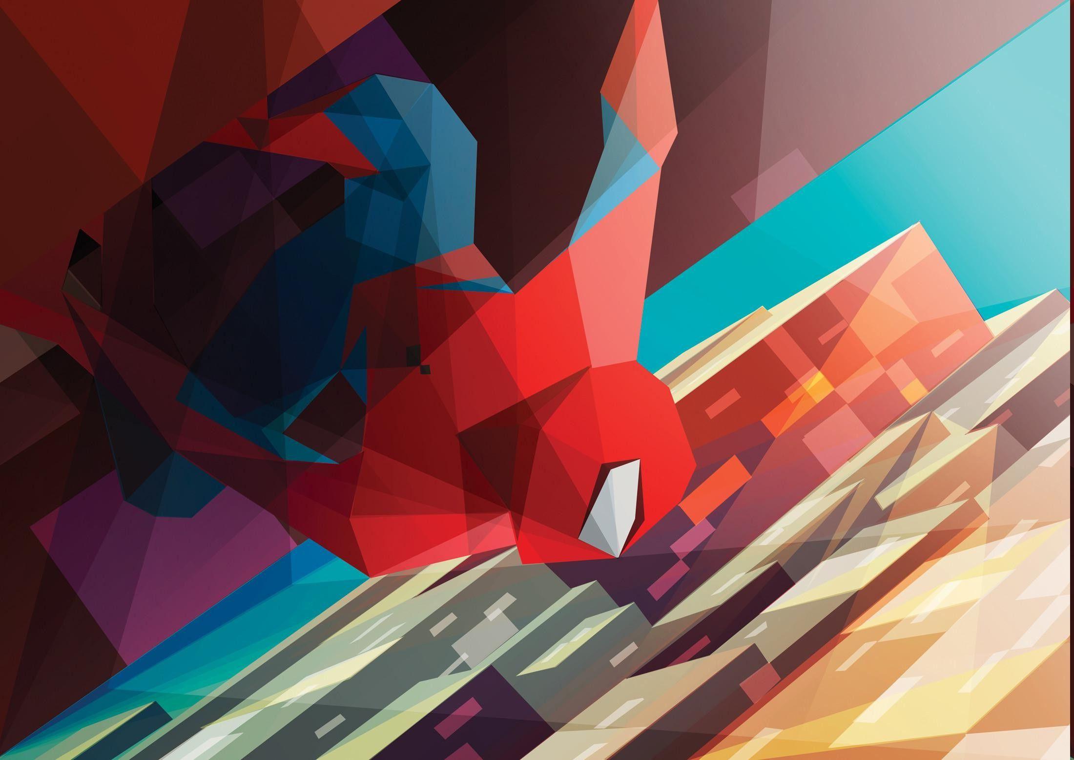 comics, Spider Man, Low Poly Wallpaper HD / Desktop and Mobile