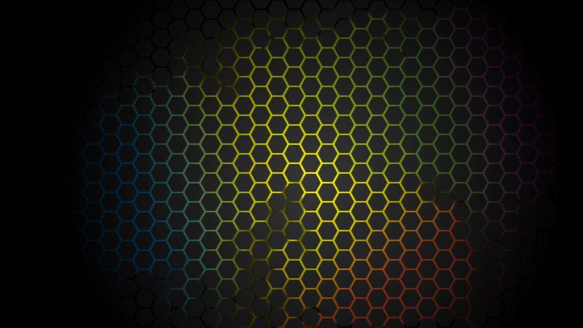 Neon Honeycomb Wallpaper