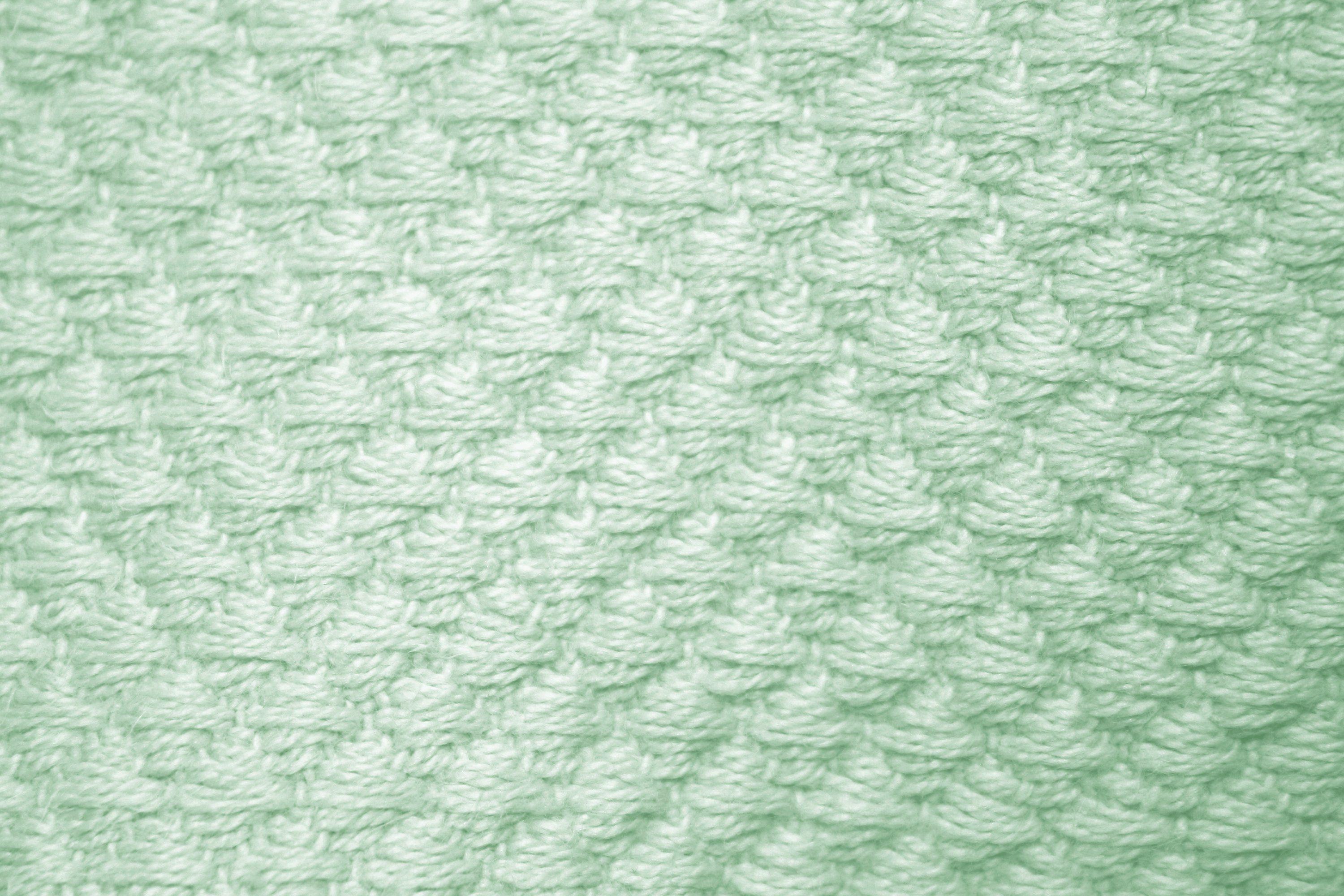 Green Diamond Patterned Blanket Close Up Texture Picture. Free