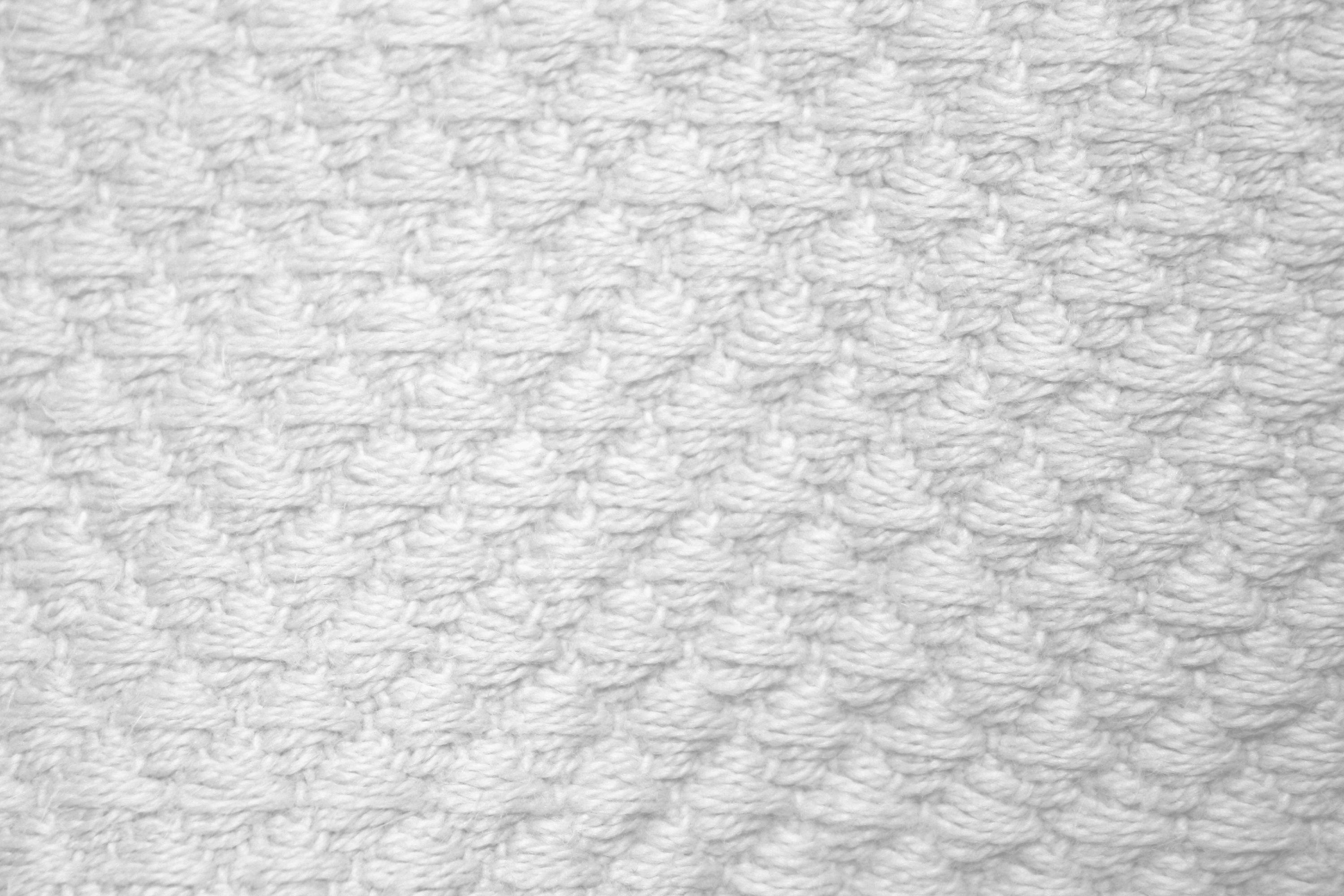 White Diamond Patterned Blanket Close Up Texture Picture. Free