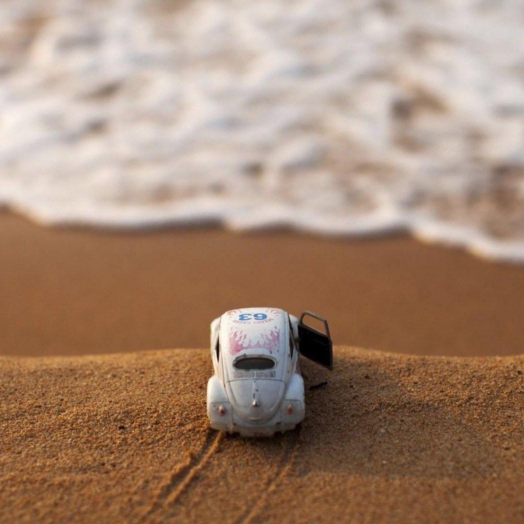 Car Toy Beach Sand iPad Wallpaper Free Download