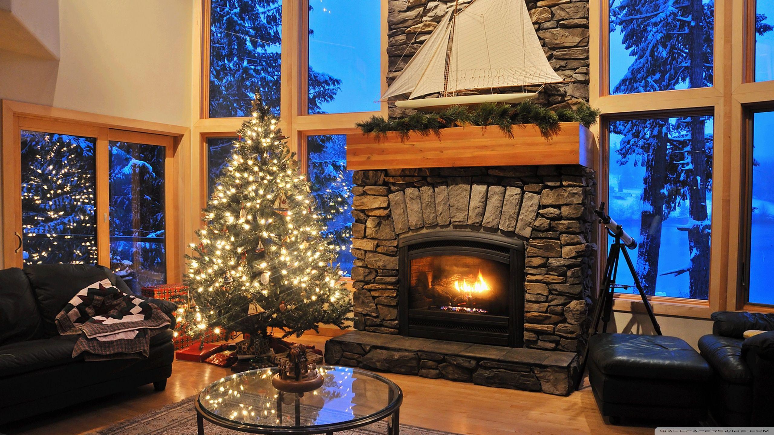 Fireplace, Christmas ❤ 4K HD Desktop Wallpaper for 4K Ultra HD TV