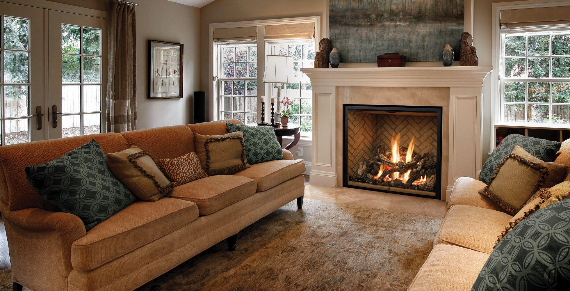 classic living room with fireplace