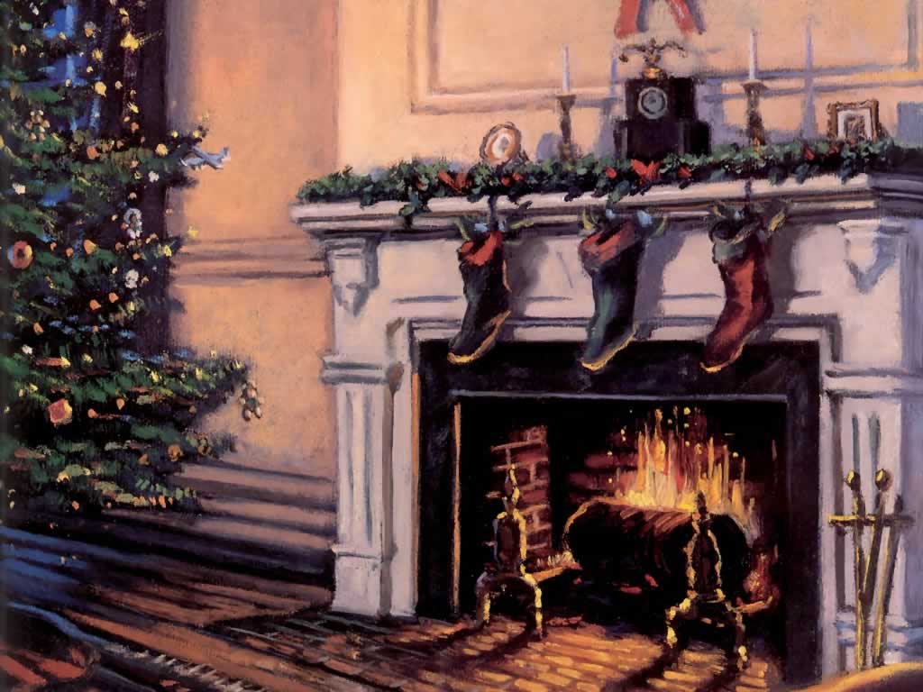Christmas Fireplace Drawing.com. Free for personal