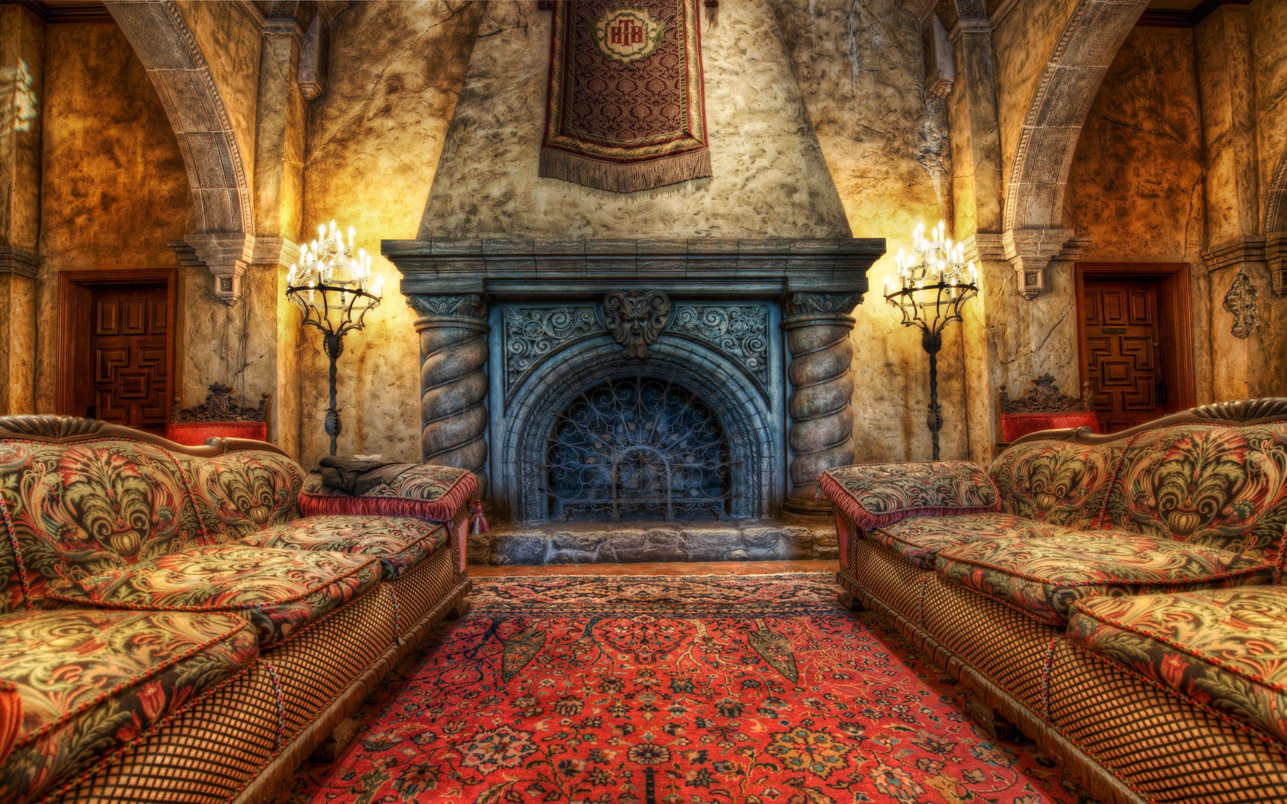 The Fireplace in the Tower of Terror widescreen wallpaper. Wide