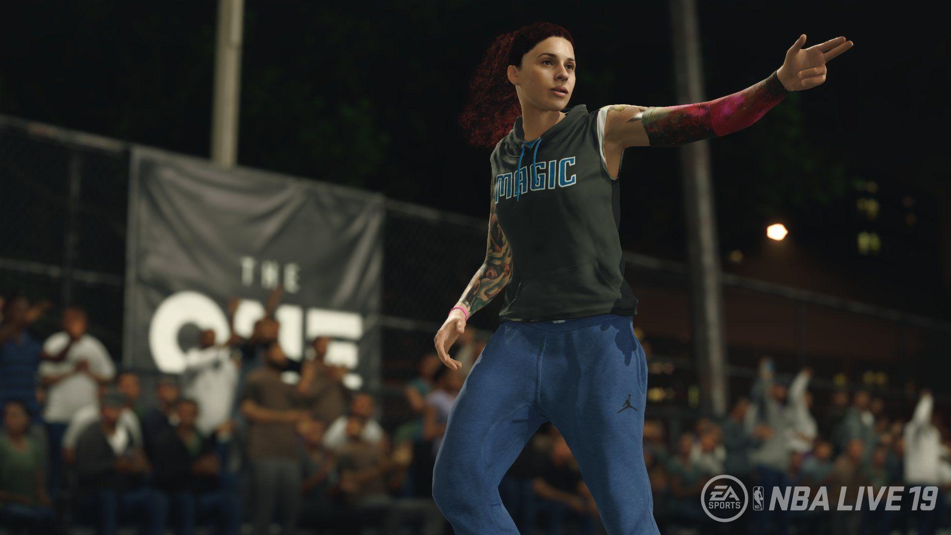 NBA Live 19 features the option to create a female player, demo