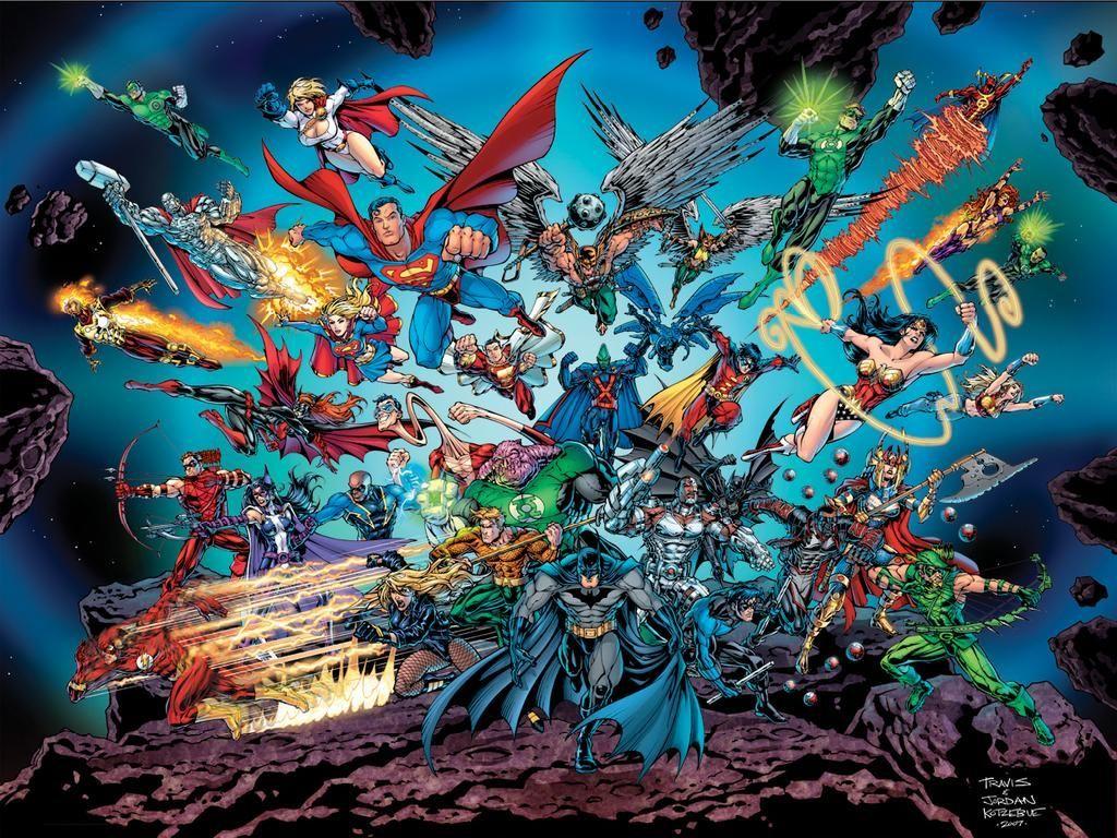 DC Heroes United Wallpaper. Comic Art. Dc heroes