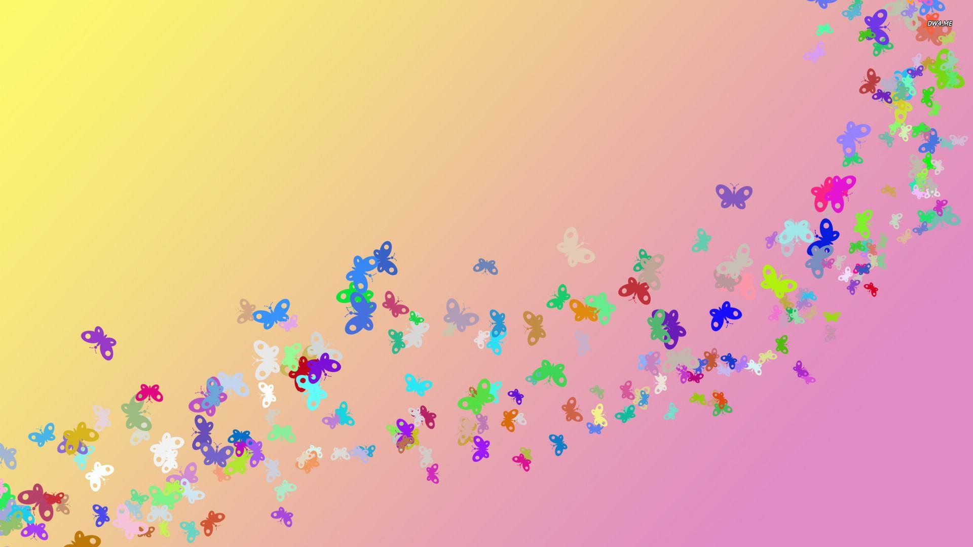 Pink Butterfly Background Wallpaper 1920x1080