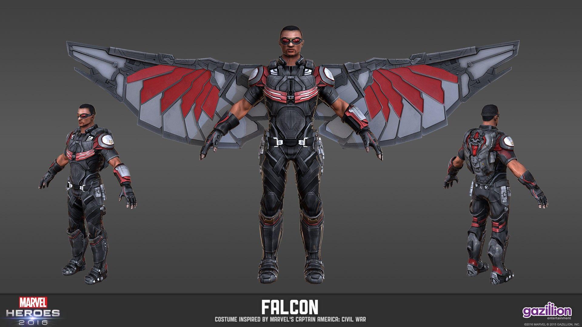 falcon avengers no background