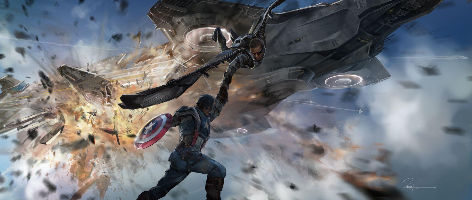 Captain America and Falcon Concept. Marvel Movies