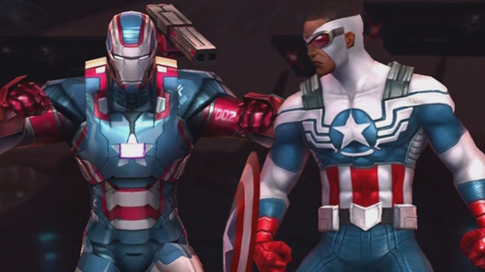 Marvel Future Fight (iOS Android) Iron Patriot & Falcon Captain