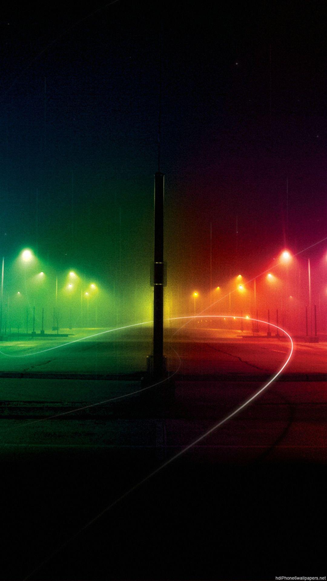 night road rainbow iPhone 6 wallpaper HD and 1080P 6 Plus Wallpaper