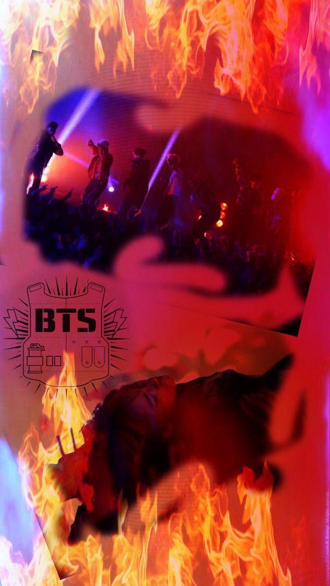 BTS fire wallpaper shared