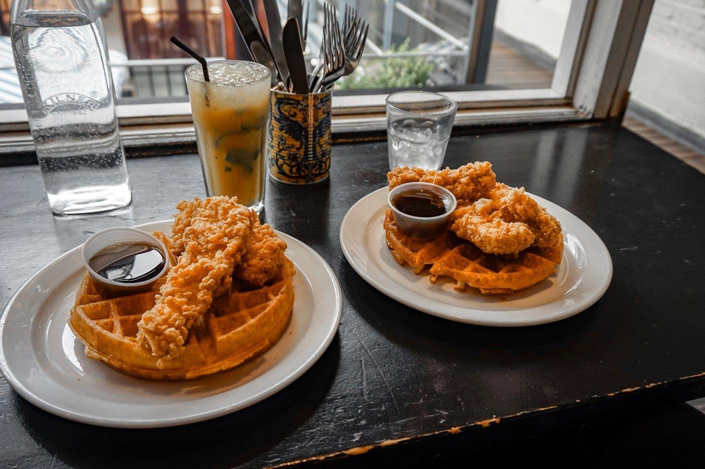 STAX Diner I tried Fried Chicken and Waffles