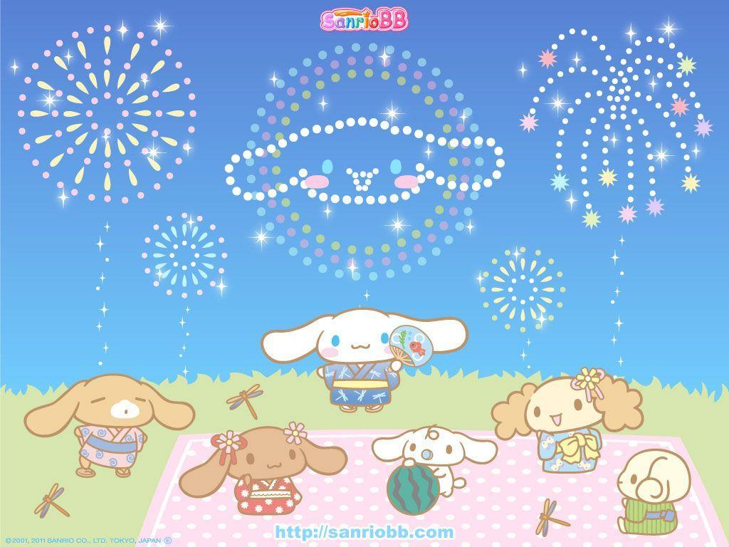 Download Cinnamoroll With Japanese Fireworks Wallpaper. Full HD