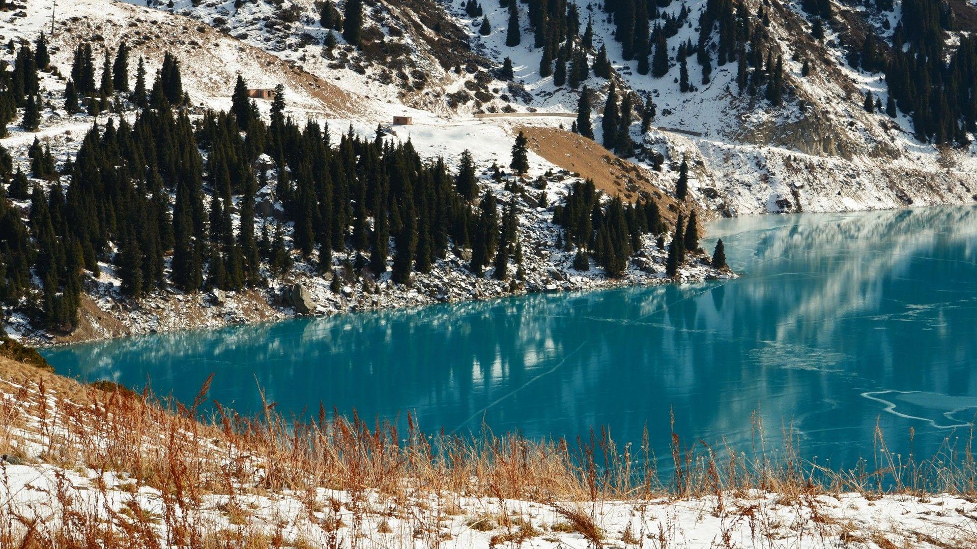 Lakes Located Almaty Kazakhstan Lake Salt City Desktop Wallpaper