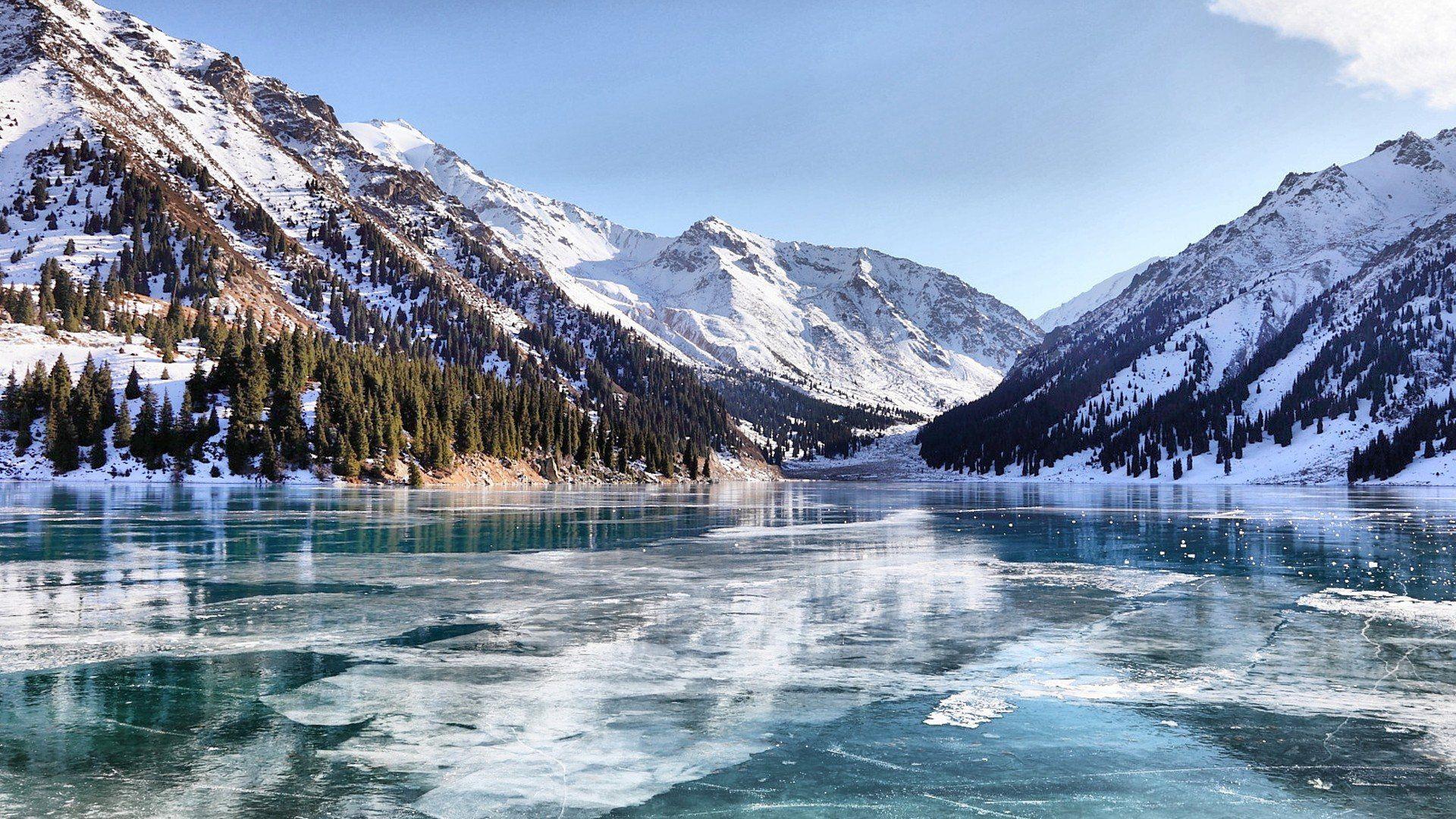 Ice Lake Almaty Province Kazakhstan. Magical Places