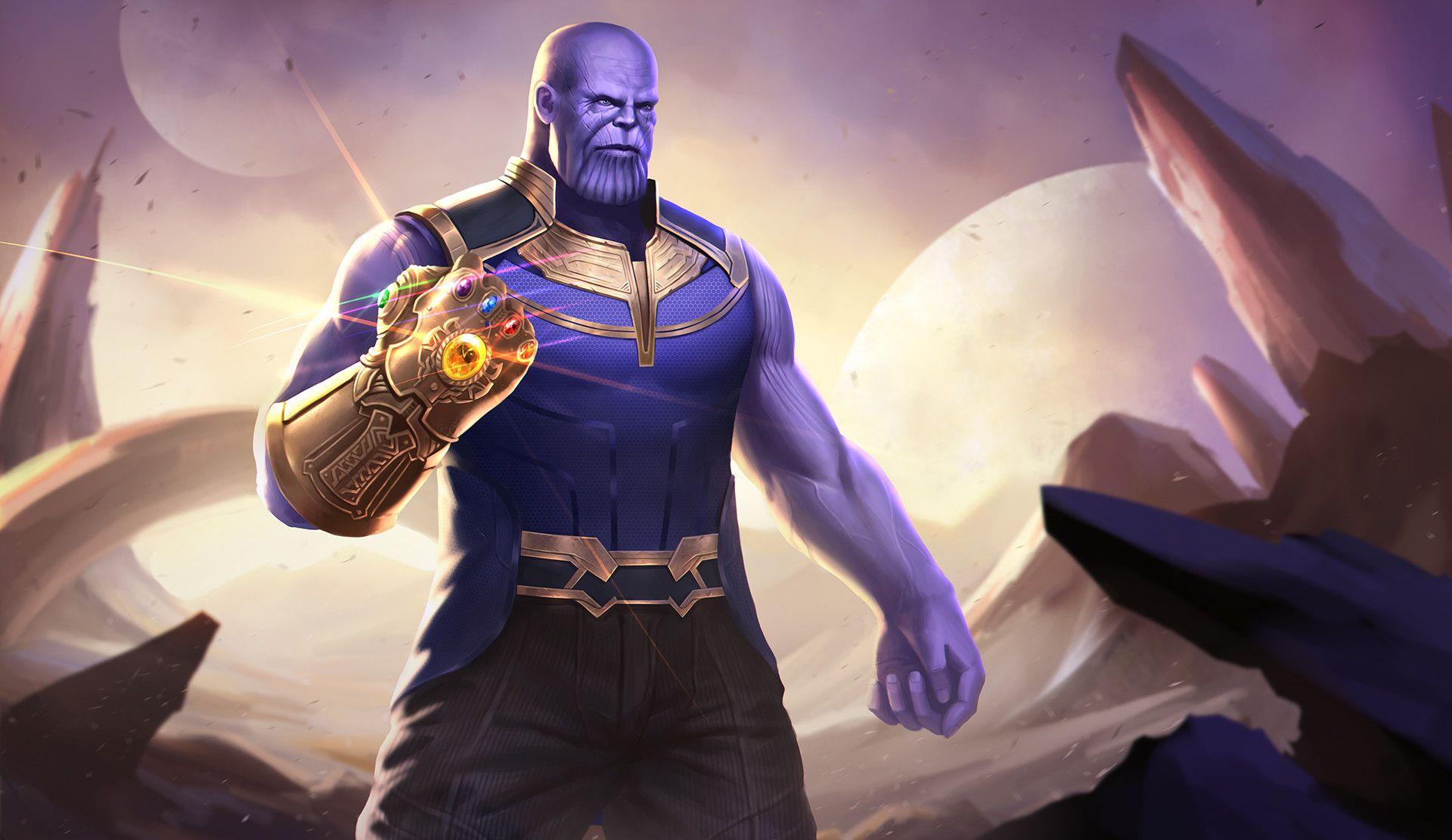 Thanos Infinity Gauntlet Artwork, HD Superheroes, 4k Wallpaper
