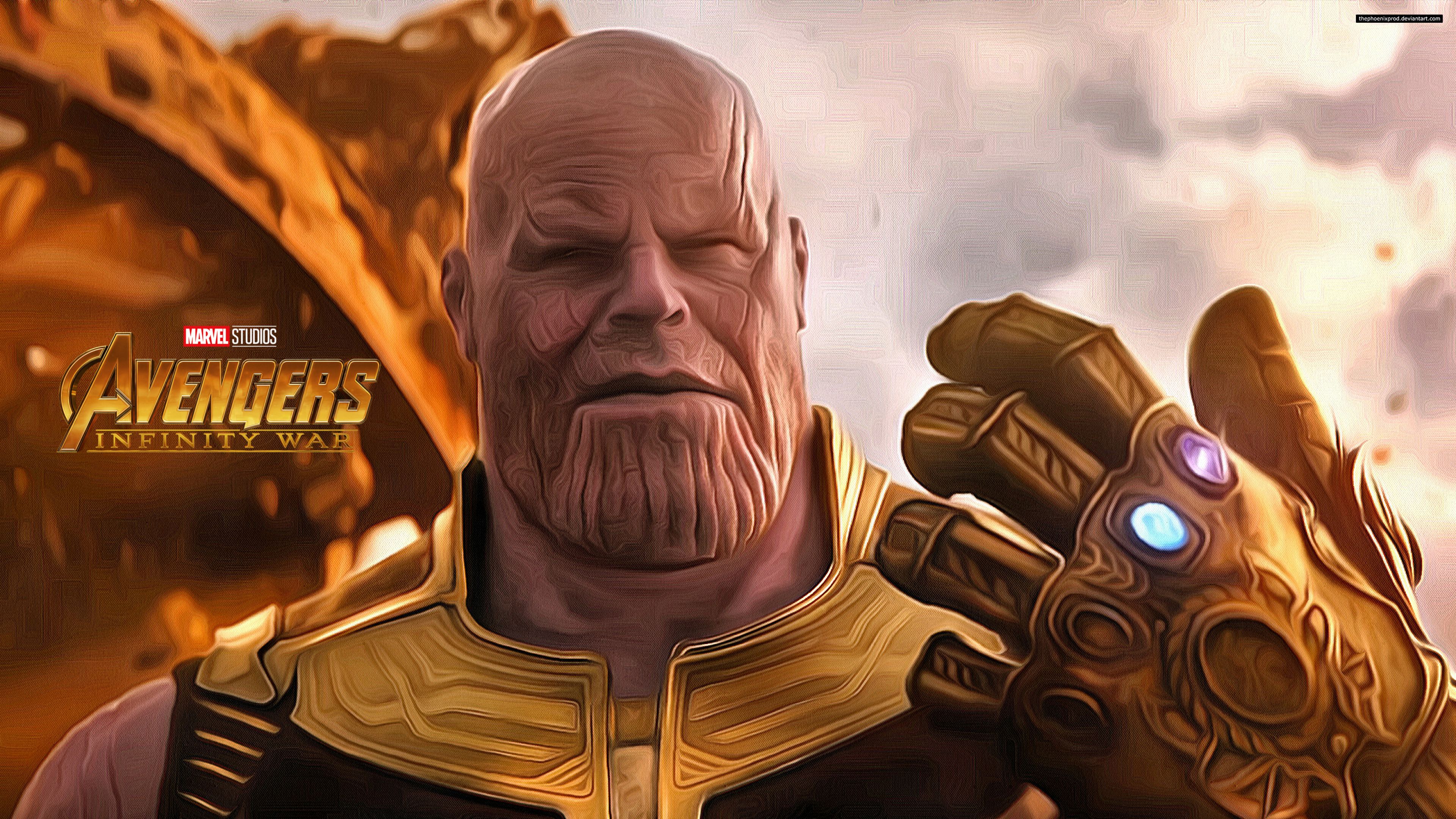 Avengers: Infinity War (2018) Thanos With The Infinity Gauntlet 4K