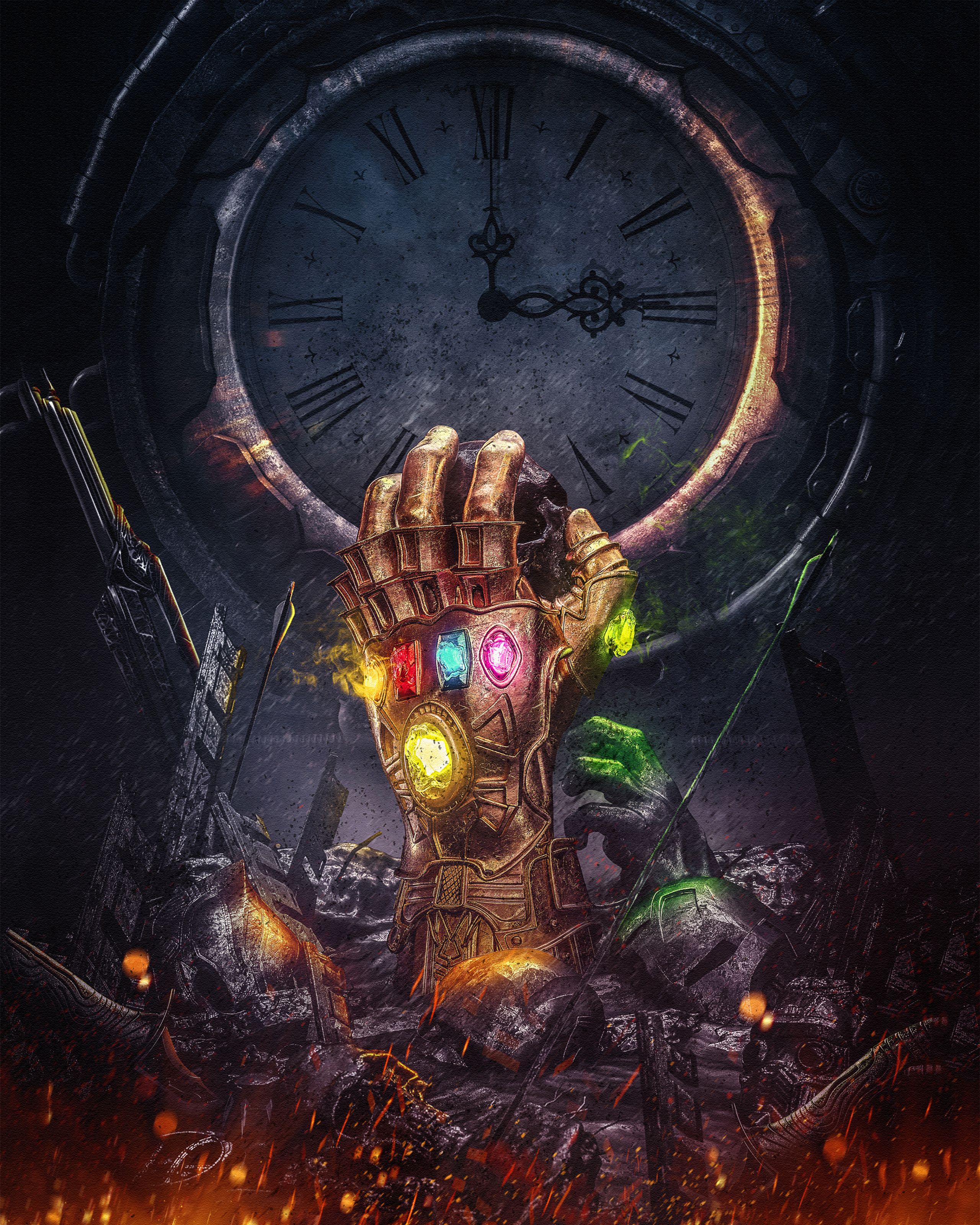Wallpaper Infinity Gauntlet, Thanos, Infinity Stones, Avengers: Infinity War, Creative Graphics,. Wallpaper for iPhone, Android, Mobile and Desktop