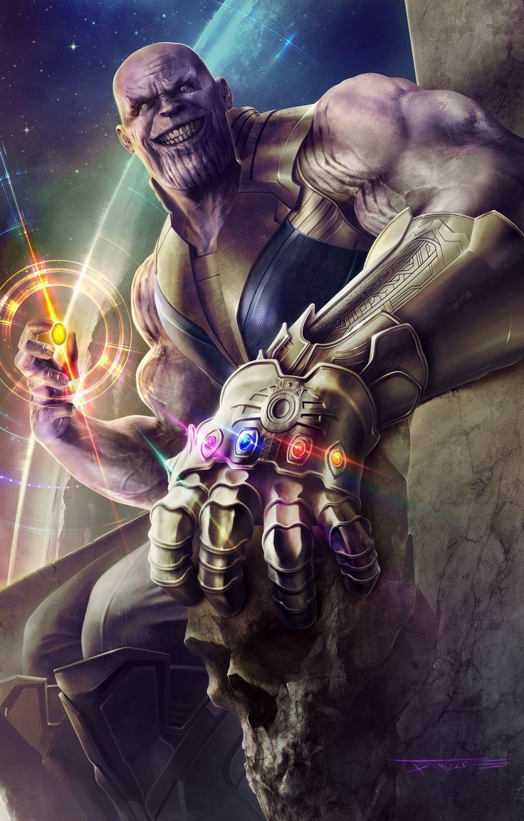 Avengers Infinity War Thanos with Full Infinity Gauntlet