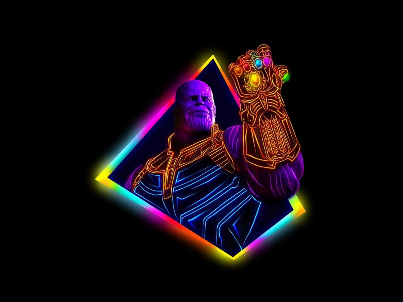 Download 1280x960 Wallpaper Thanos, Avengers: Infinity War, 80s