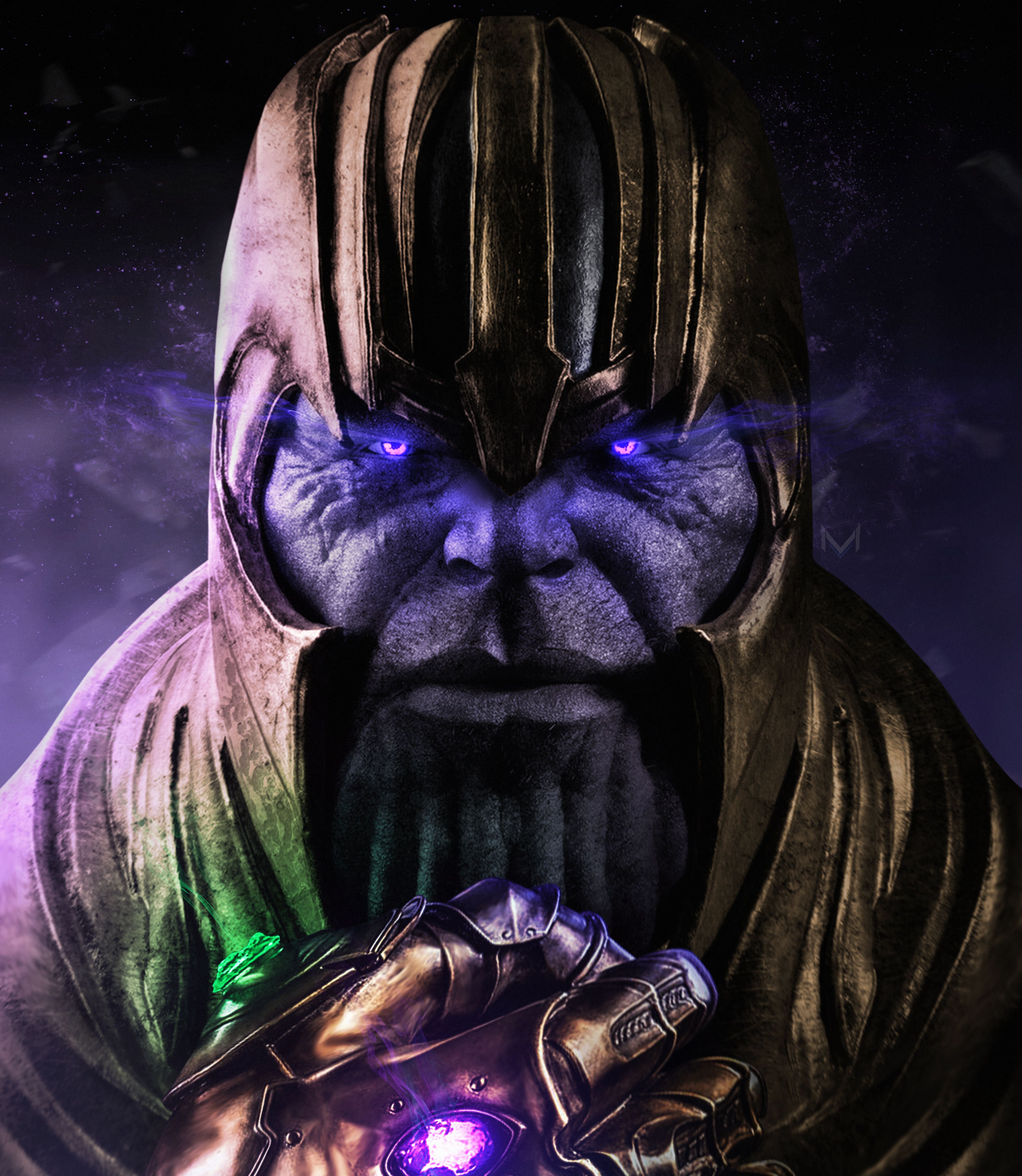 Wallpaper Thanos, Avengers: Infinity War, 4K, Creative Graphics
