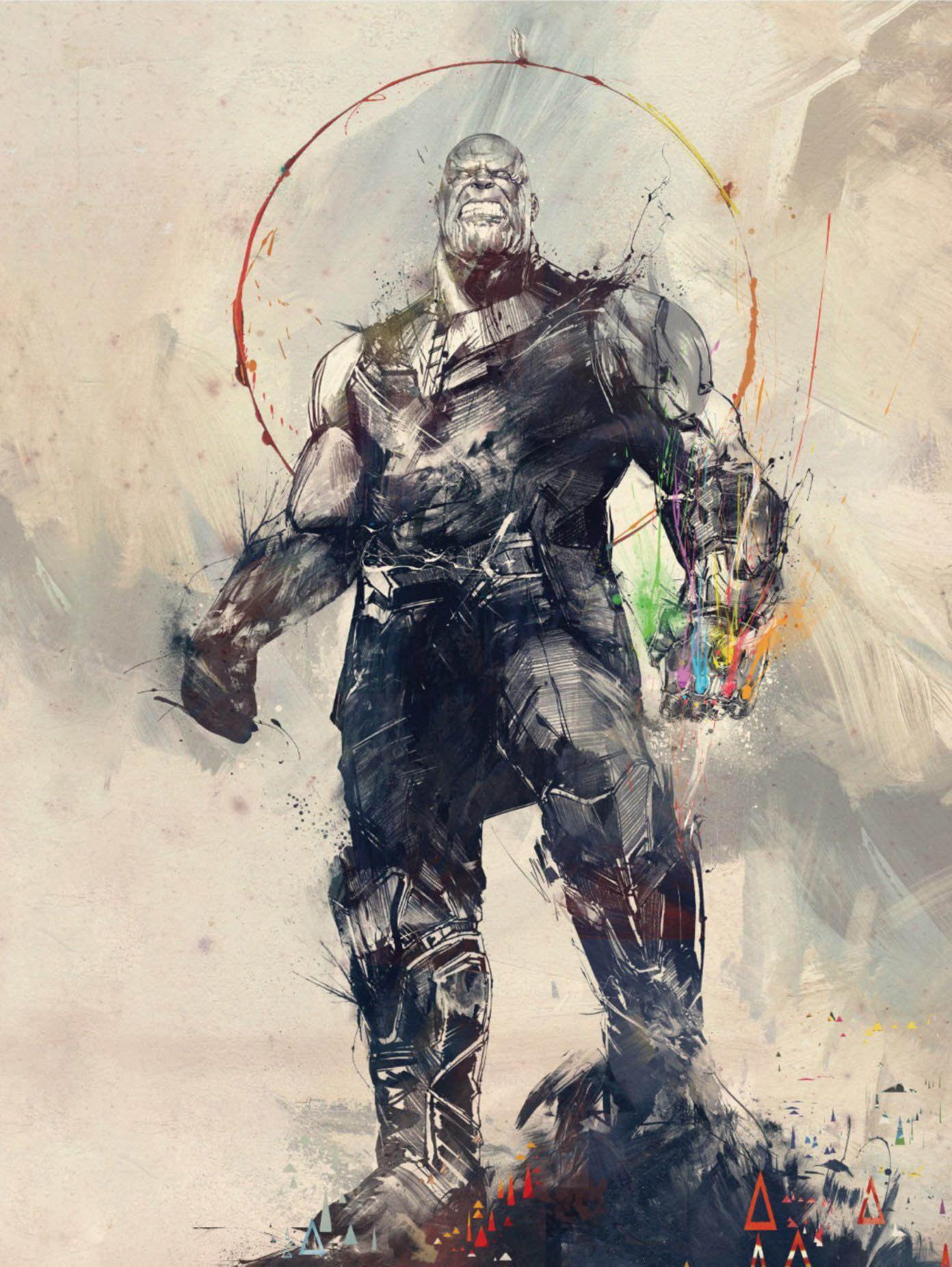 Avengers Infinity War, artwork, Thanos, Infinity Gauntlet HD