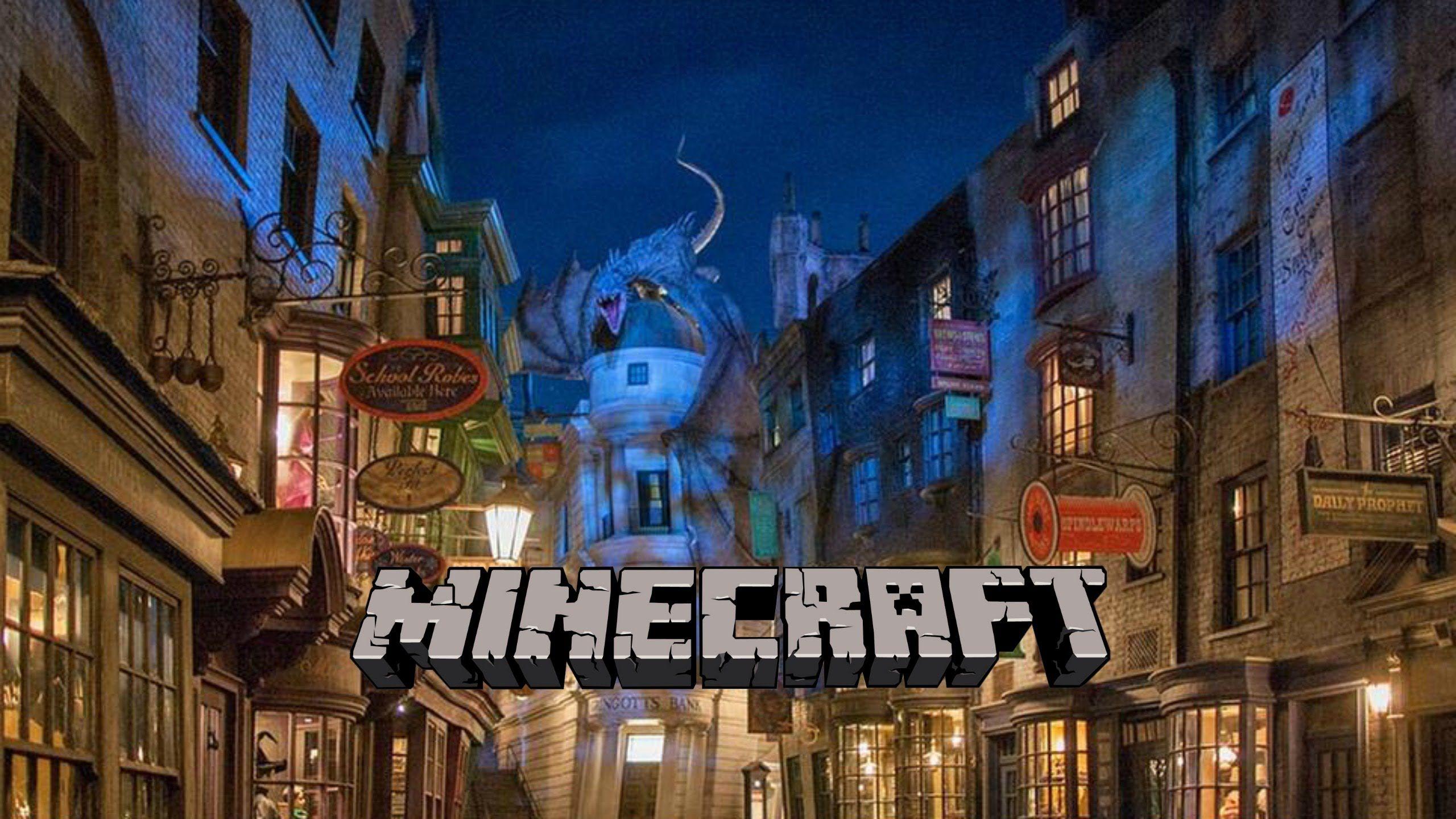 Universal Studios Diagon Alley in Minecraft.