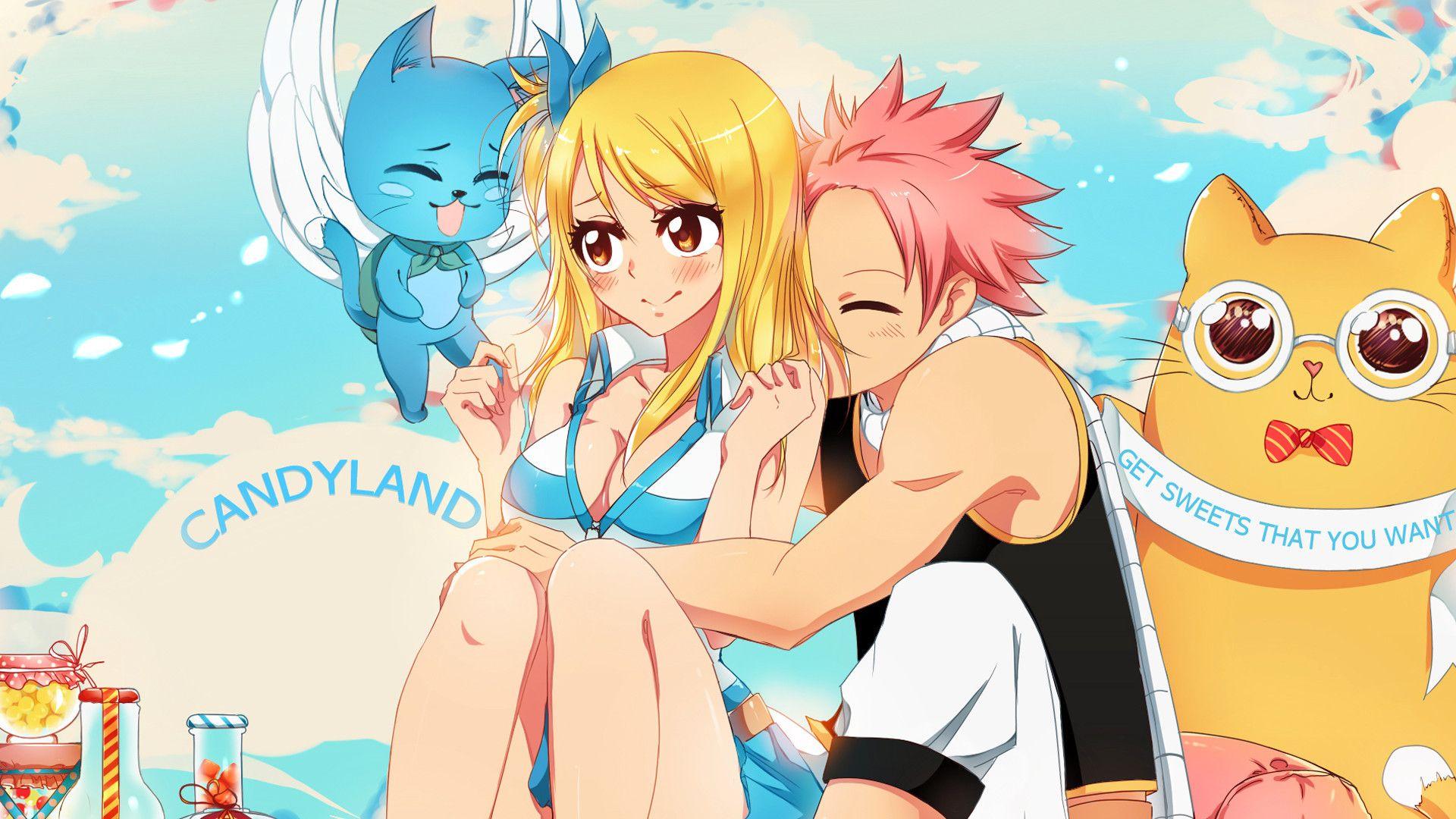 Natsu and Lucy Wallpaper background picture