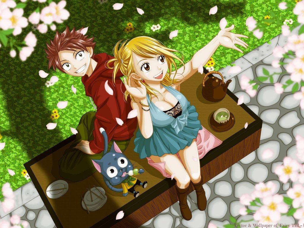 Natsu Dragneel Lucy Heartfilia HD Anime Wallpaper