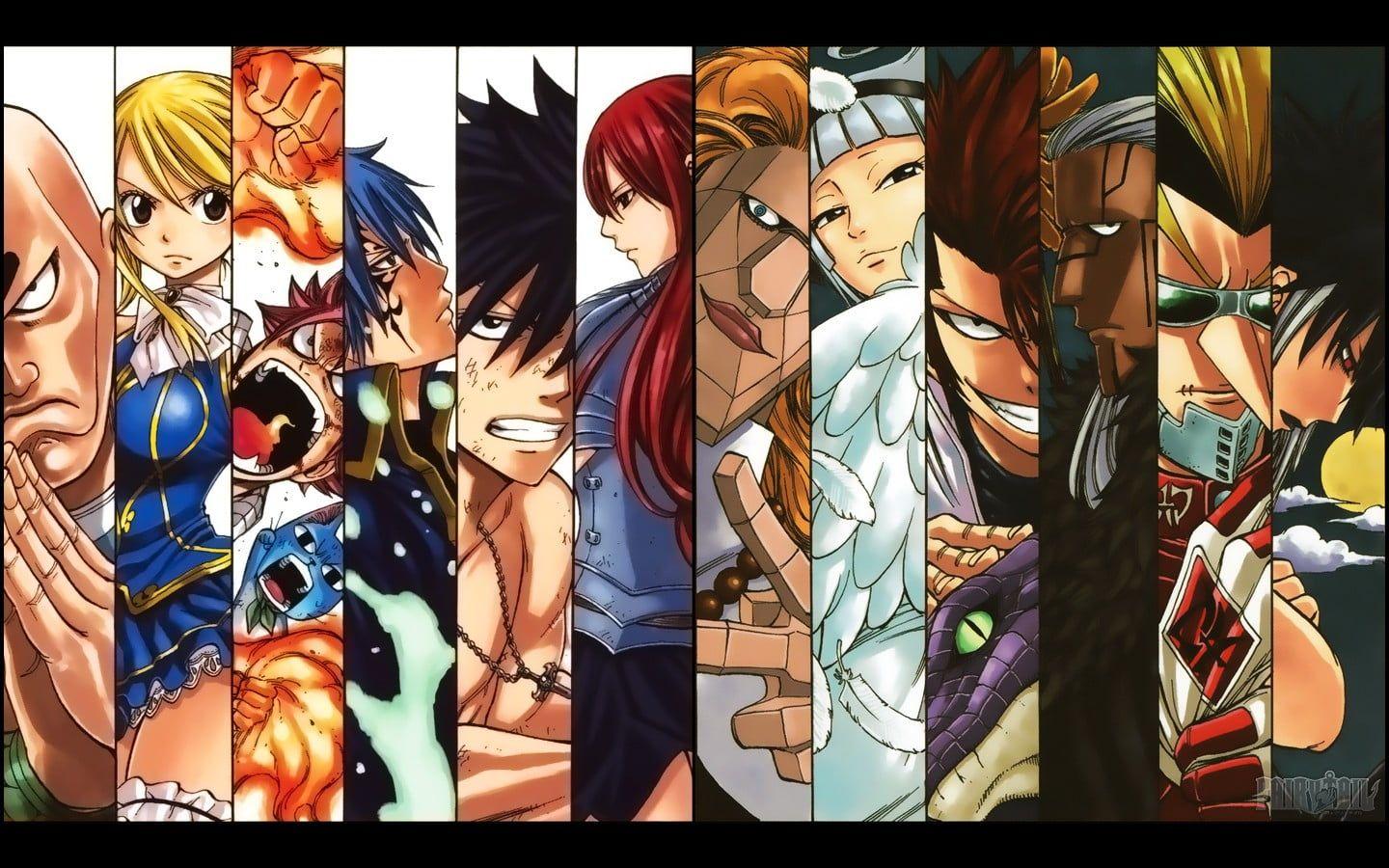 Fairy Tail graphic wallpaper, anime, Fairy Tail, Heartfilia Lucy, Dragneel Natsu HD wallpaper