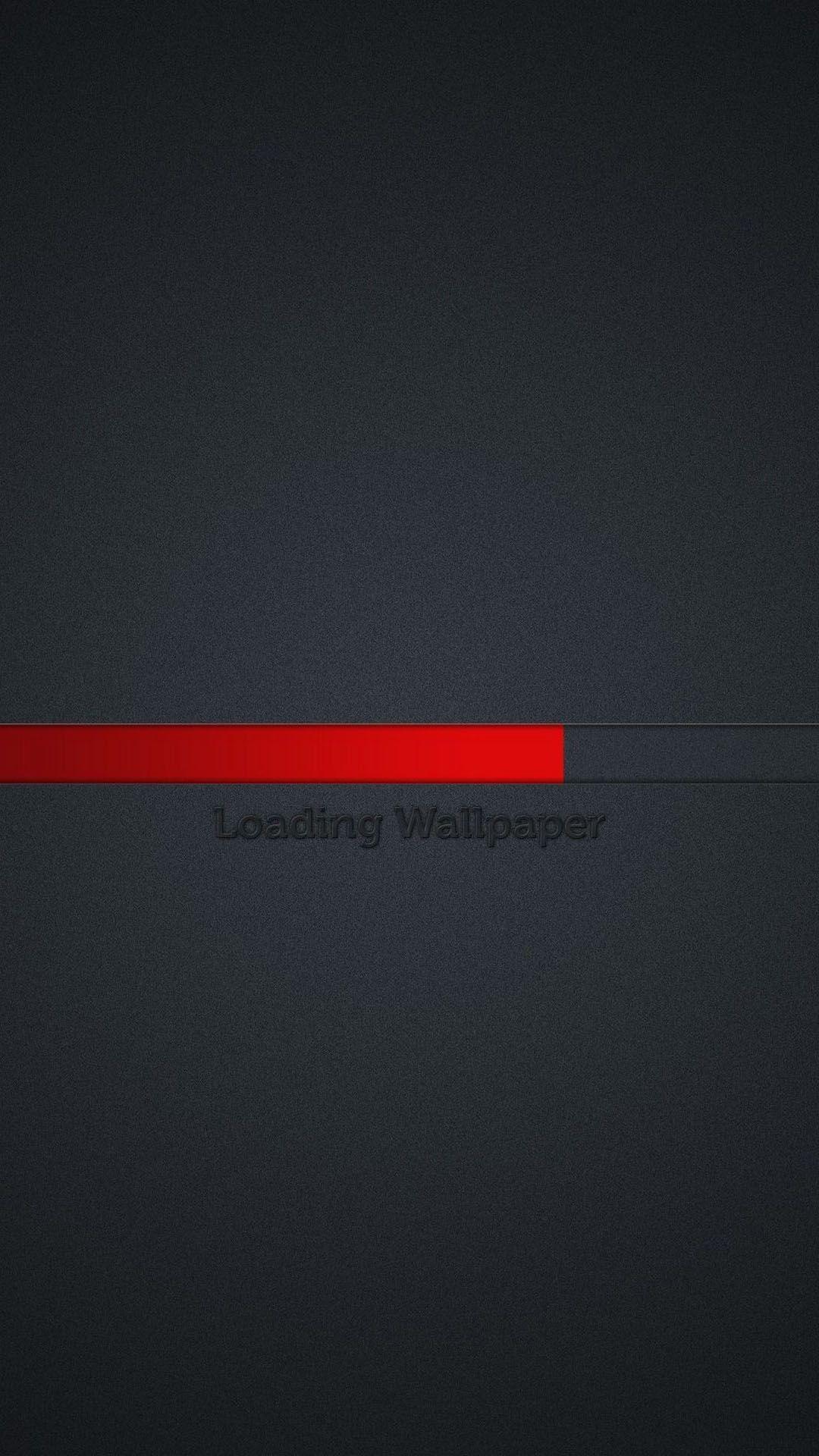 Loading Wallpaper Red Line Grey Background Android Wallpaper