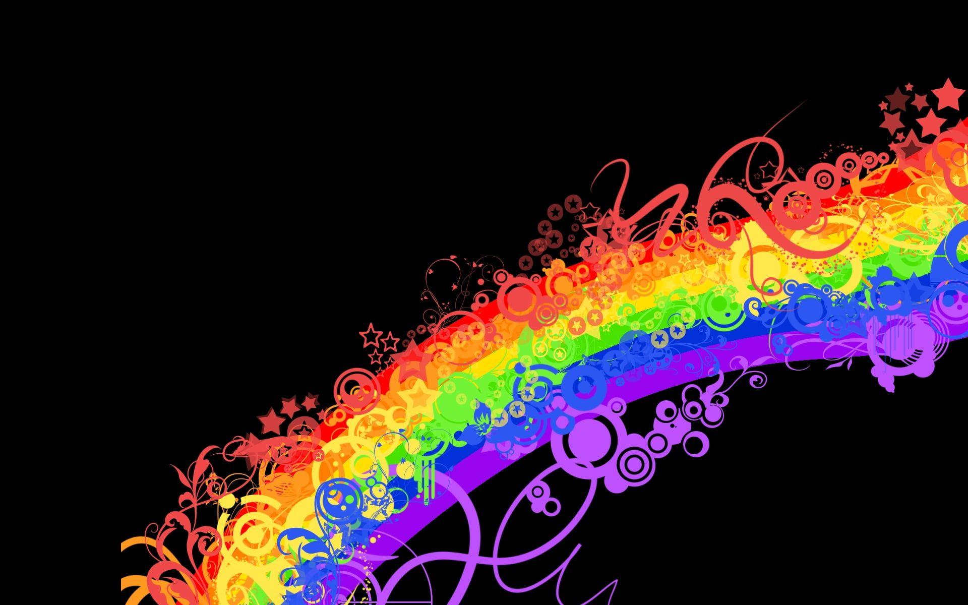 All colors rainbow artwork HD wallpaper