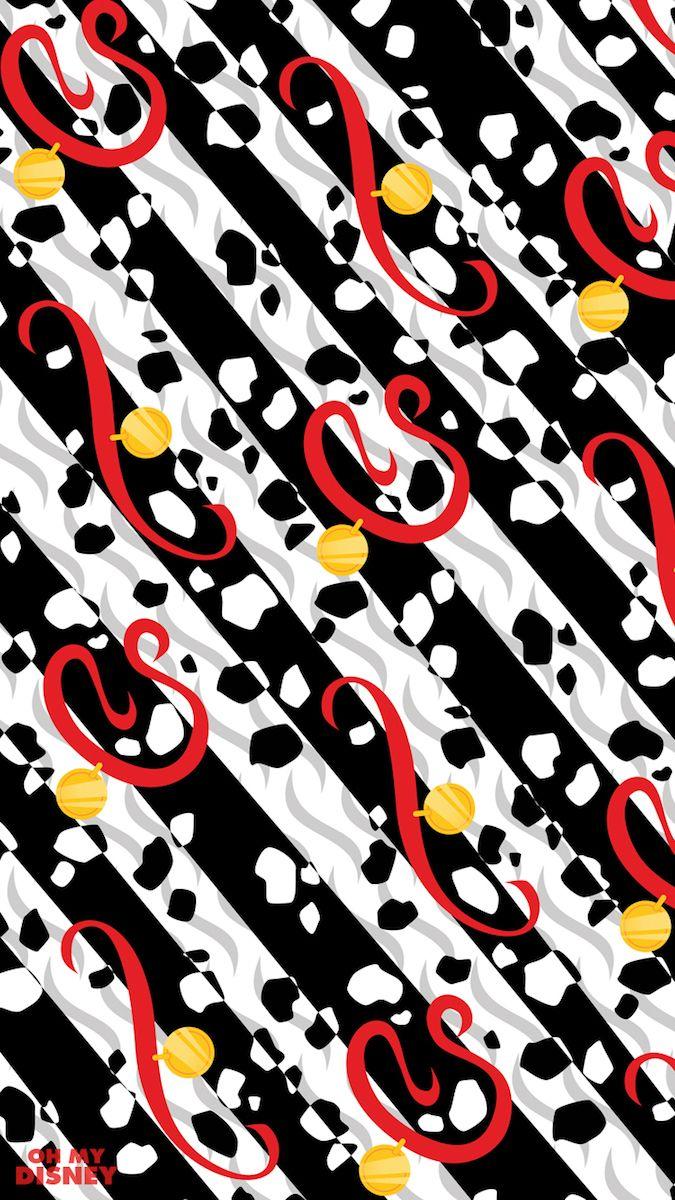 These Disney Villain Phone Wallpaper Inspired By Gift Wrap Paper Are Perfectly Wicked. Oh My Disney
