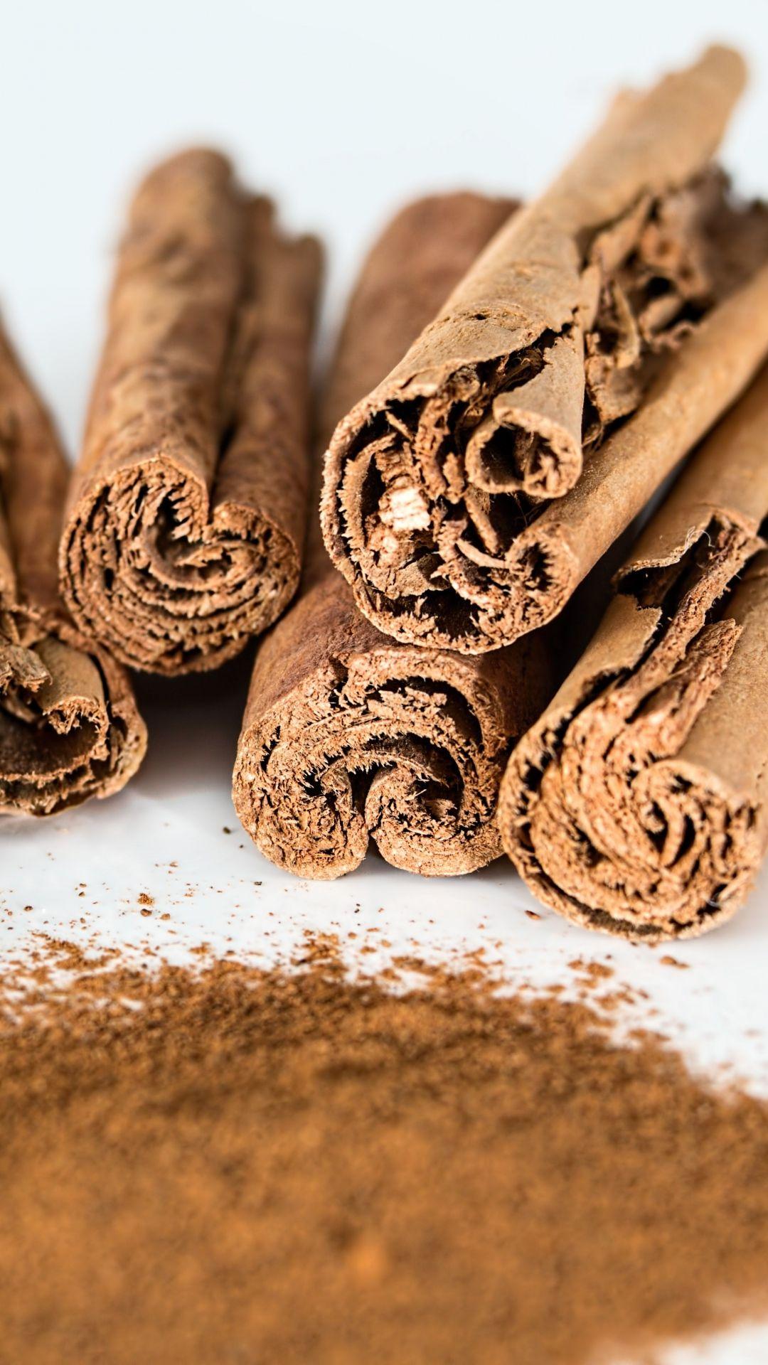 Cinnamon Powder Sticks Ground Spice Dalchini Wallpaper