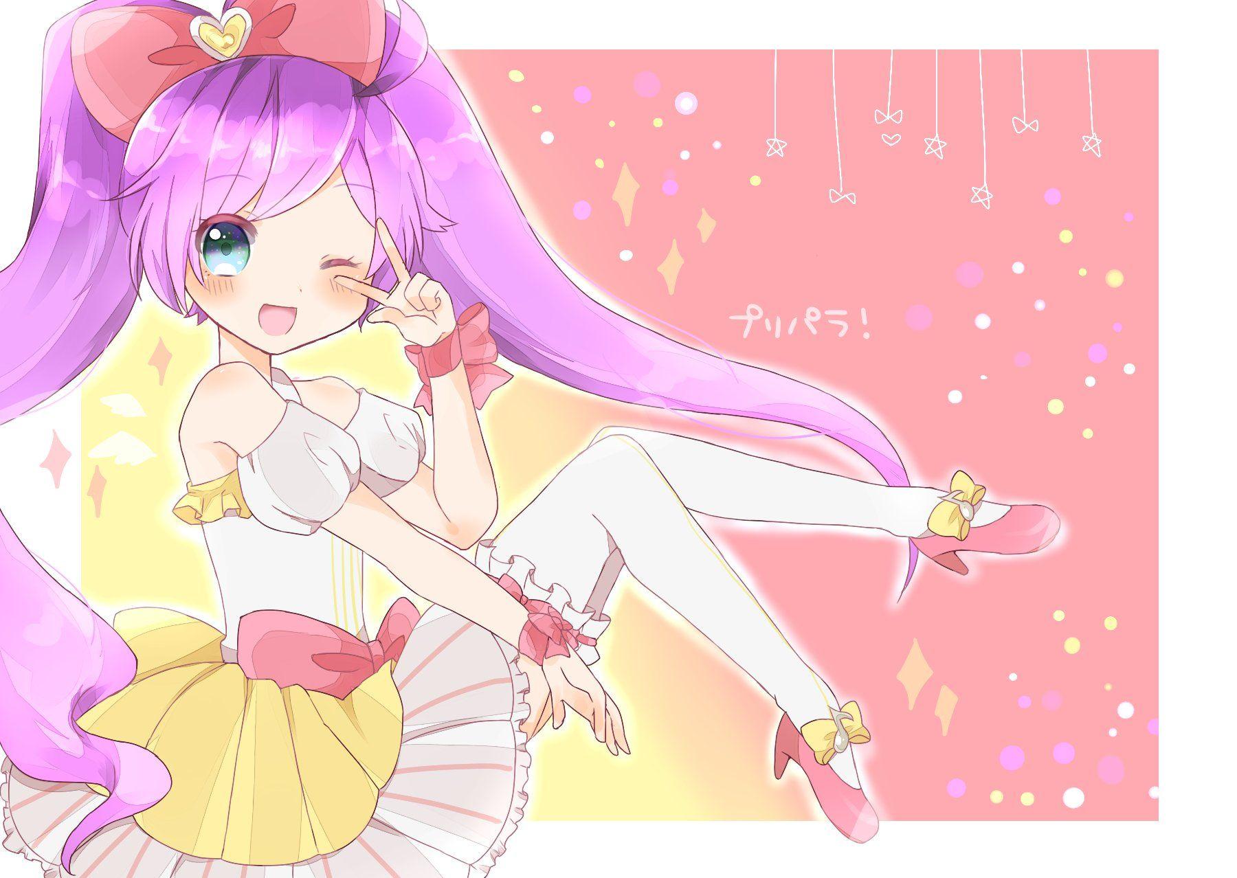 Temo (Ttk Temo) PriPara Manaka Lala Pink Bow Wristband White Legwear