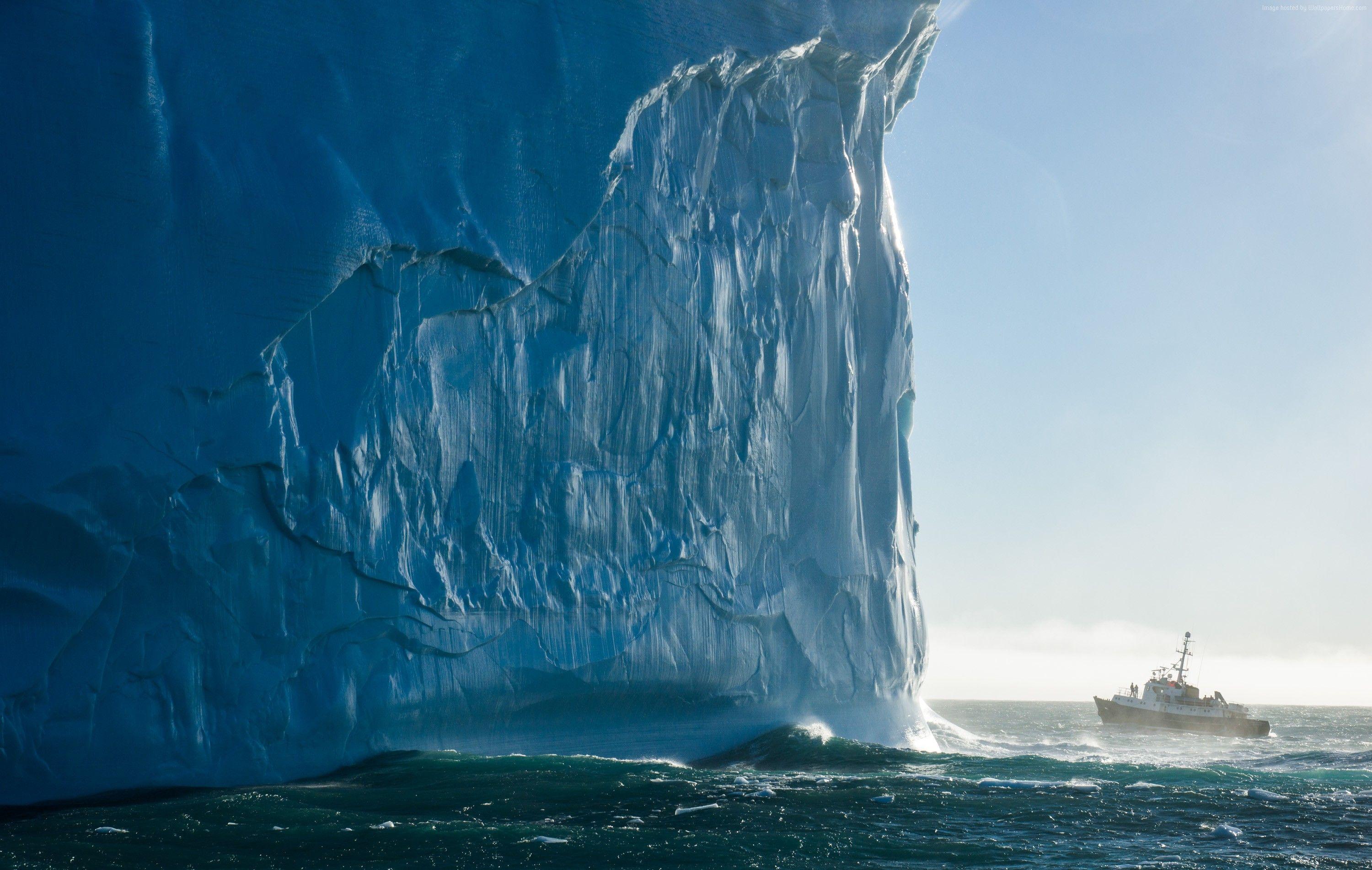 Wallpaper Iceberg, 4k, HD wallpaper, South Georgia, Atlantic Ocean