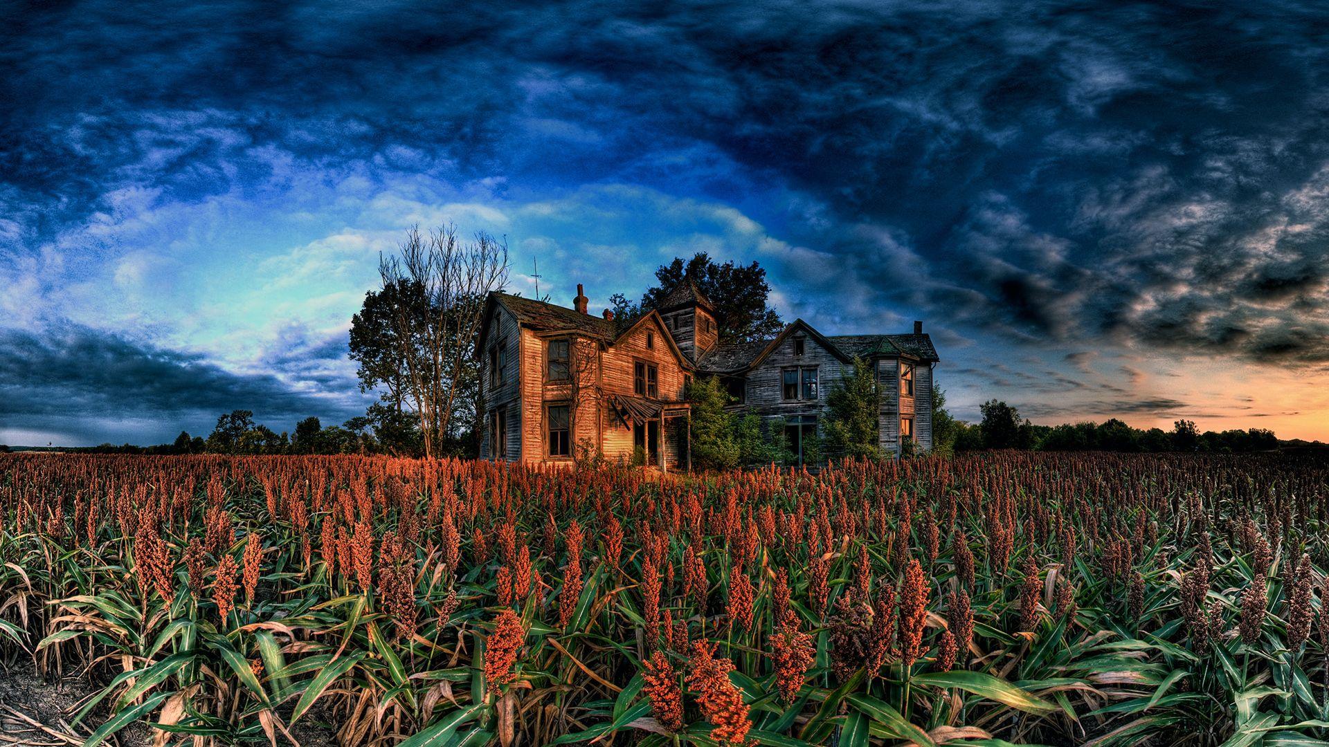 Old Abandoned Farm House Hdr HD Wallpaperx1080