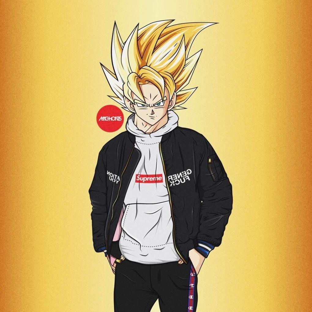 Collection of Supreme Drawing Goku. High quality, free clipart