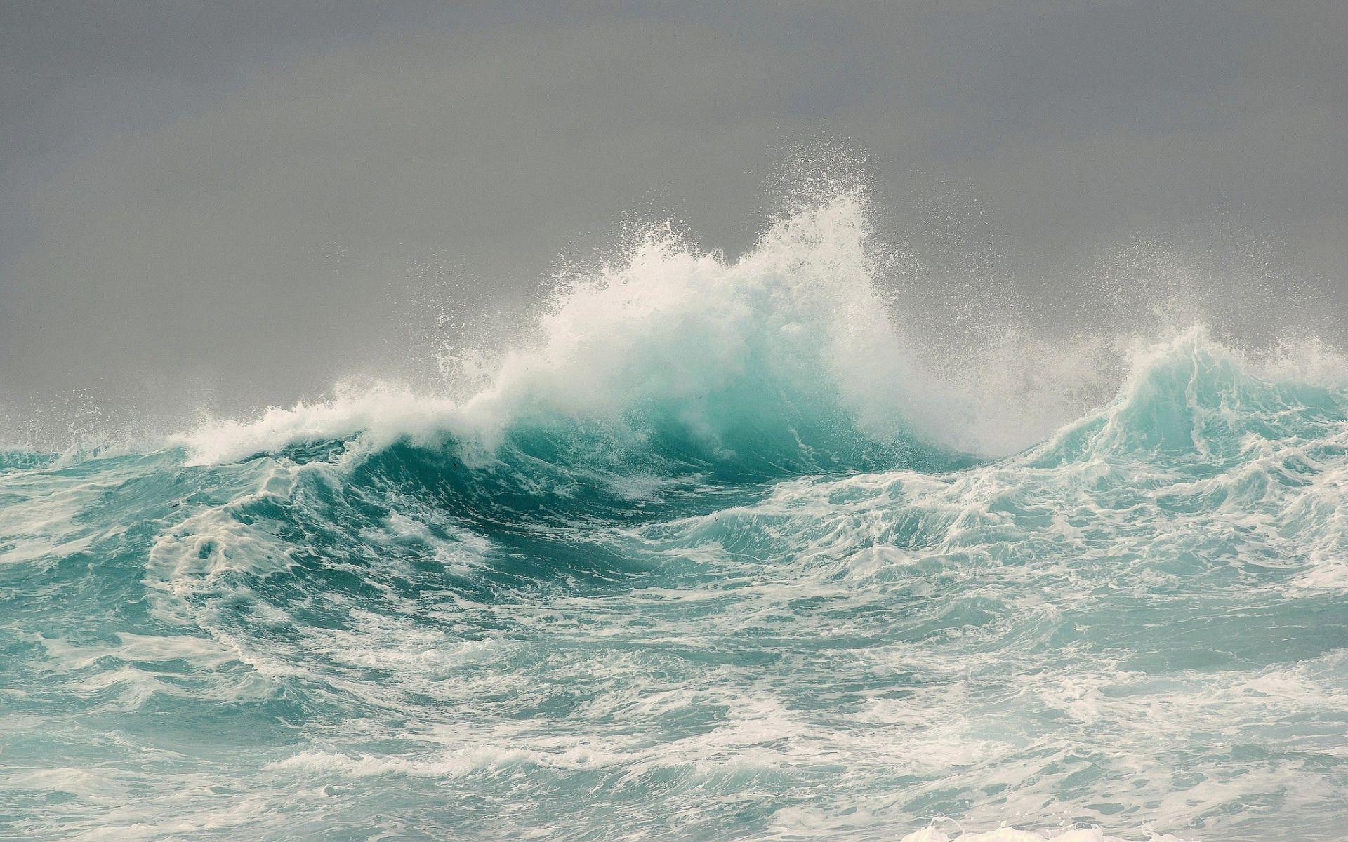 Download wallpaper North Atlantic Ocean, storm, large waves, Celtic