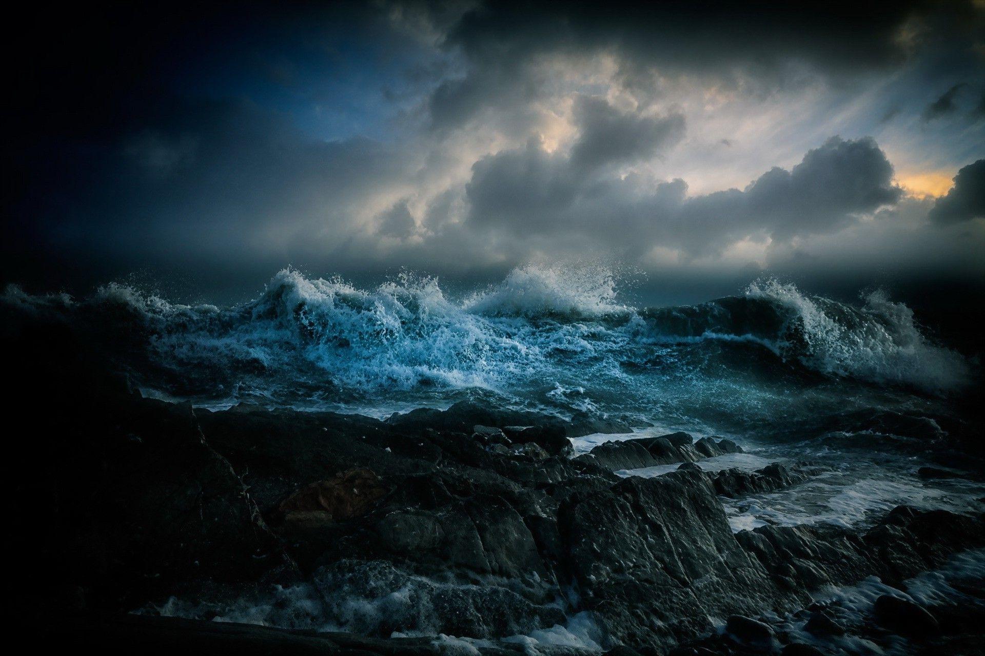 Dark Ocean Storm Wallpaper Full HD > Minionswallpaper