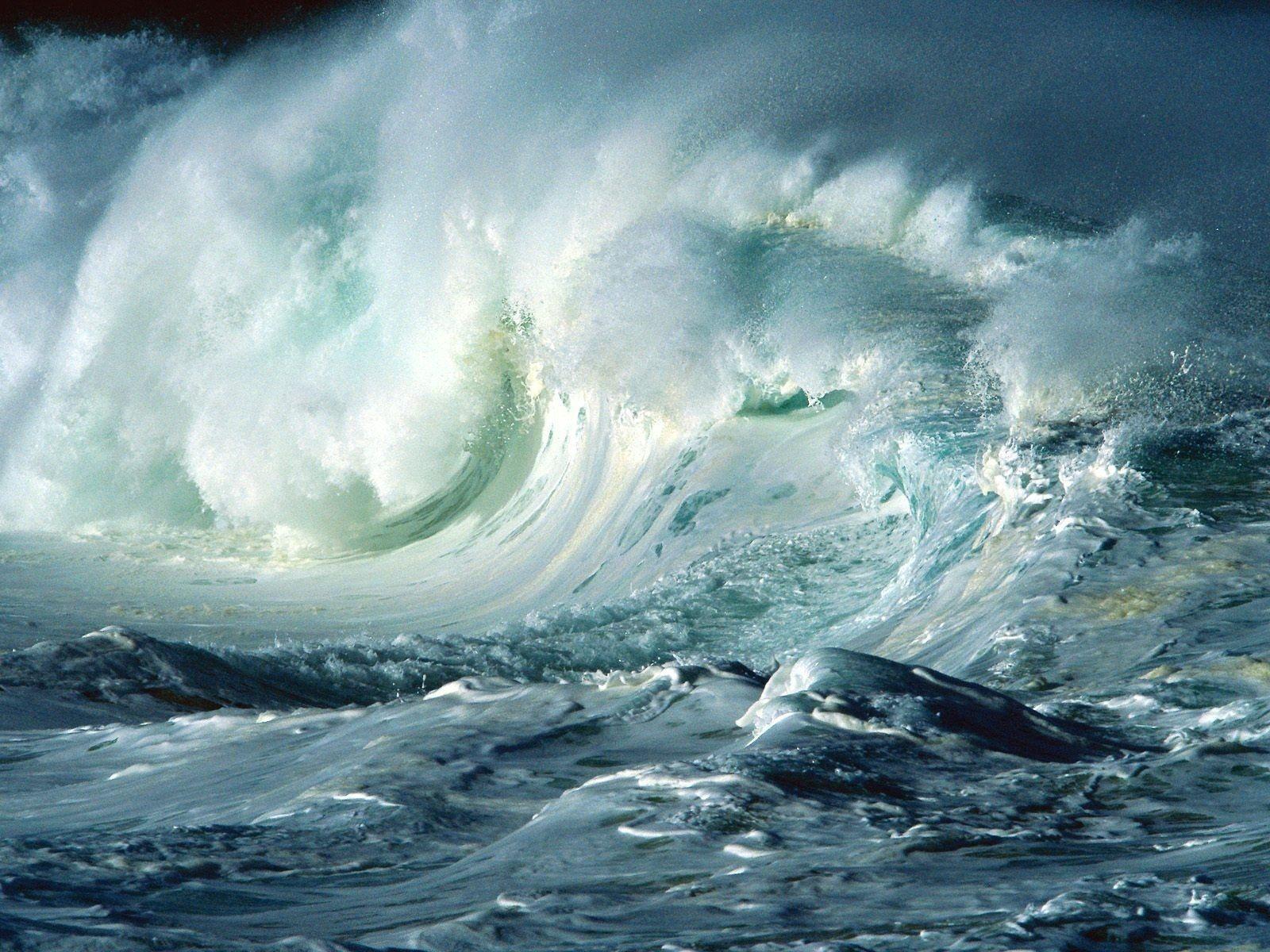 Download wallpaper 1600x1200 waves, ocean, storm, elements, foam HD